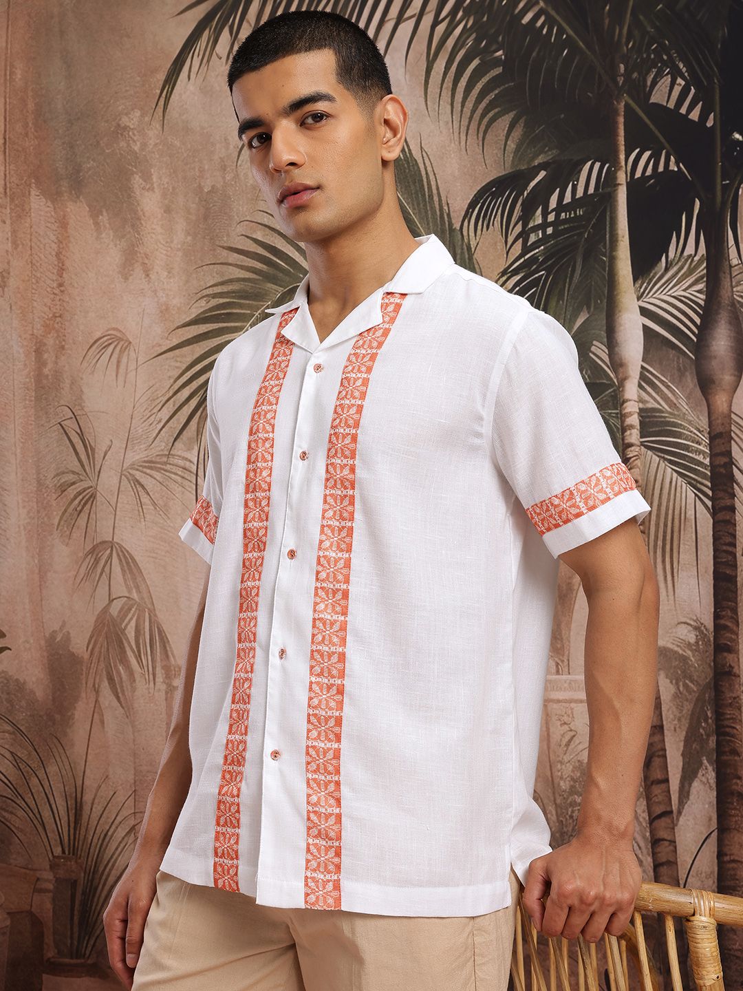 Sangria Ethnic Motifs Print Casual Shirt