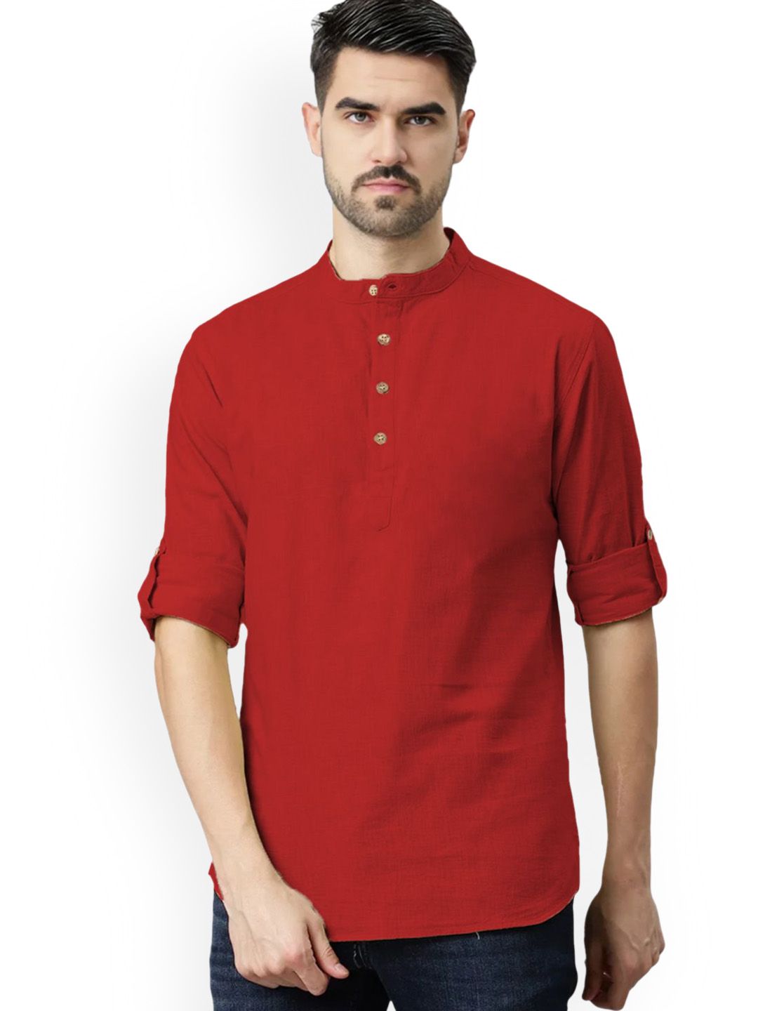 Vida Loca Mandarin Collar Pure Cotton Straight Kurta