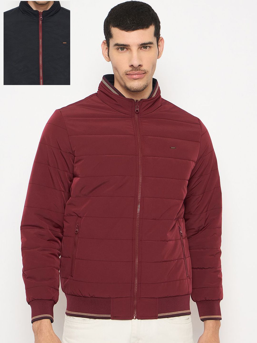 Duke Men Solid Reversible Jacket