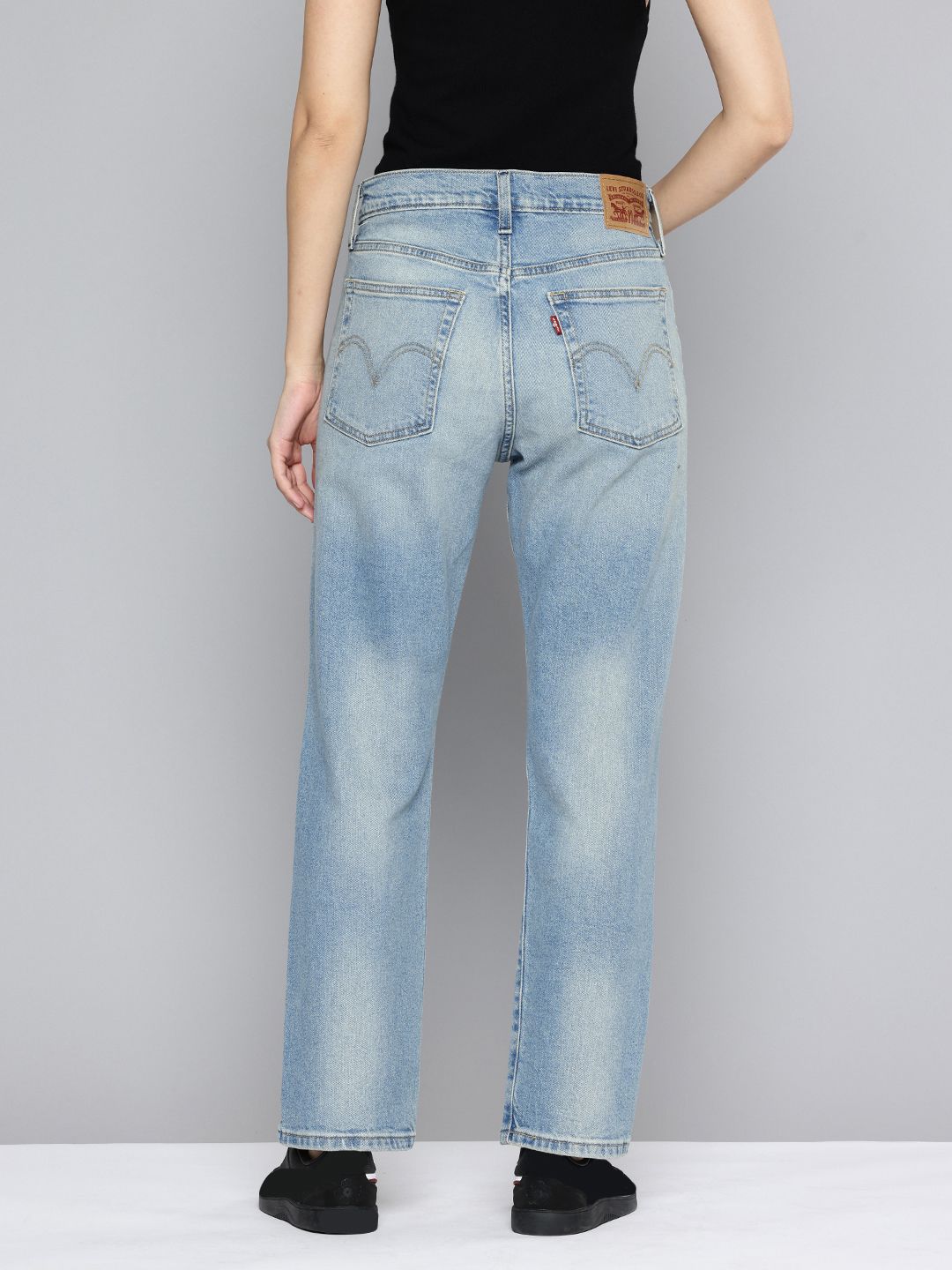 Blue Wedgie Straight Fit Mid Rise Jeans