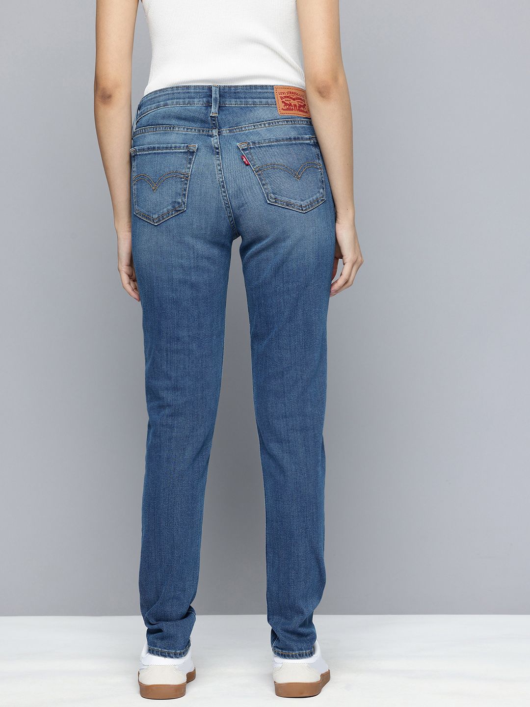 711 Blue Skinny Fit Mid Rise Jeans