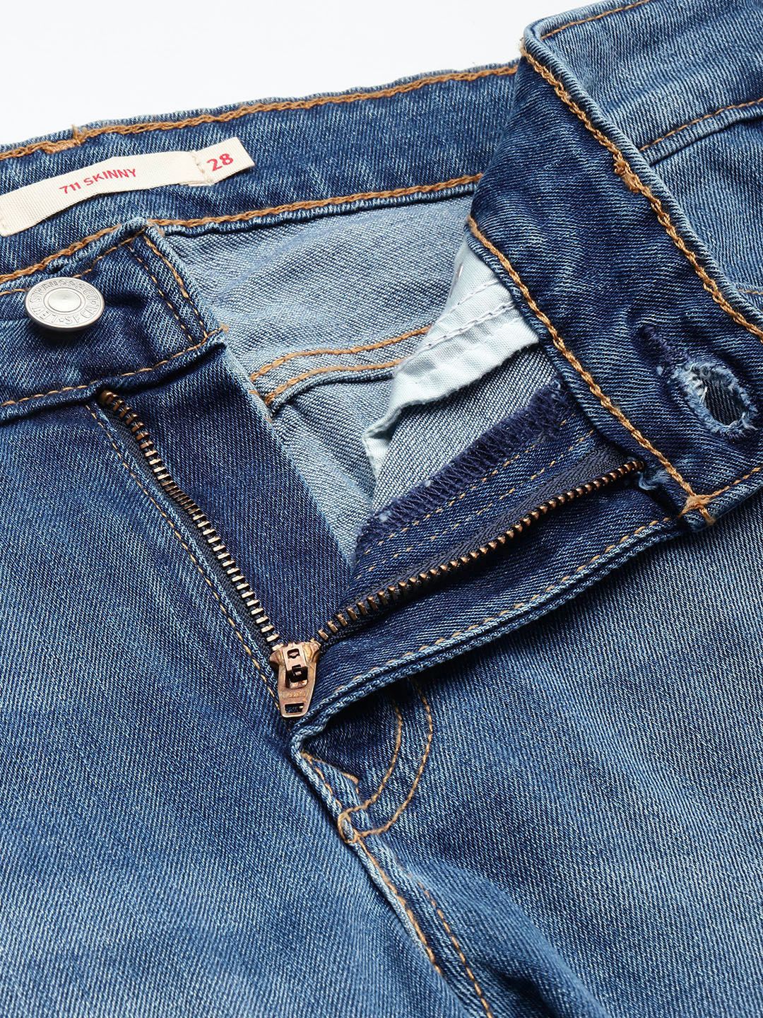 711 Blue Skinny Fit Mid Rise Jeans