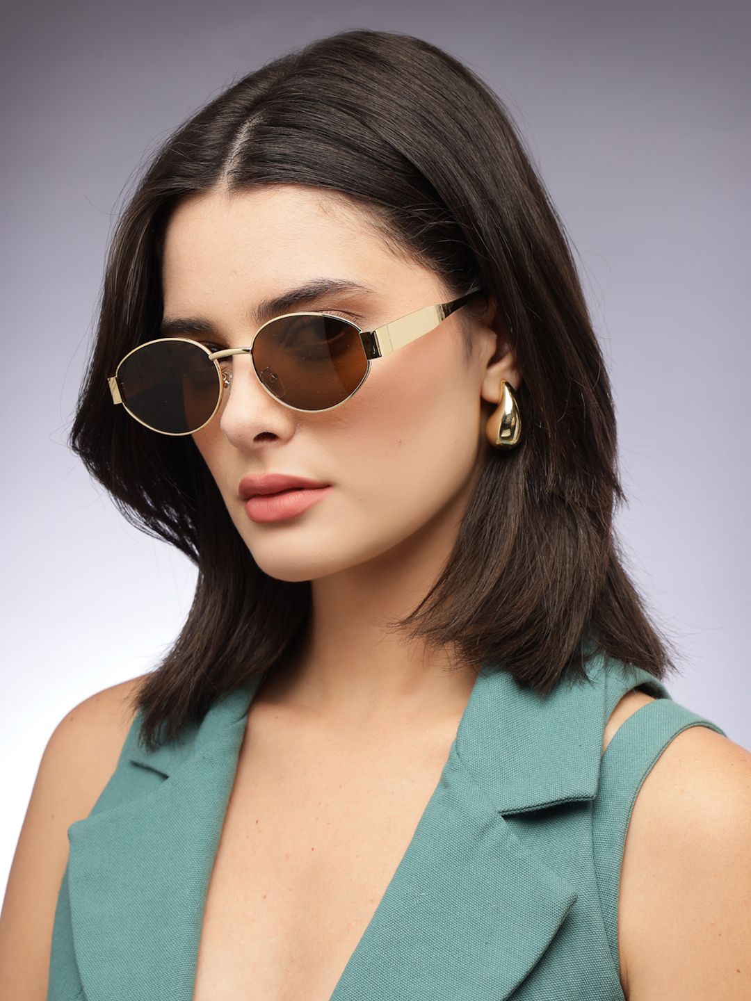 HASHTAG EYEWEAR Women Oval Sunglasses with UV Protected Lens