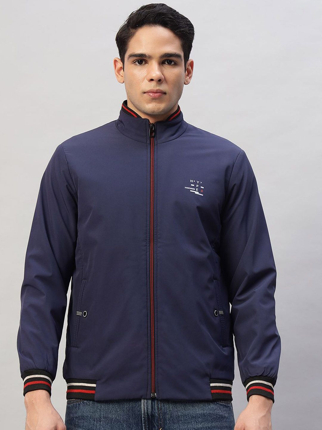 AR-FIT Men Colourblocked Polyester Water Resistant Open Front Jacket