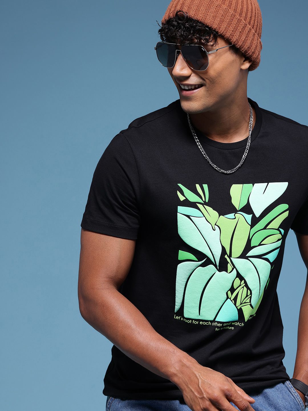 HERE&NOW Printed Pure Cotton T-shirt