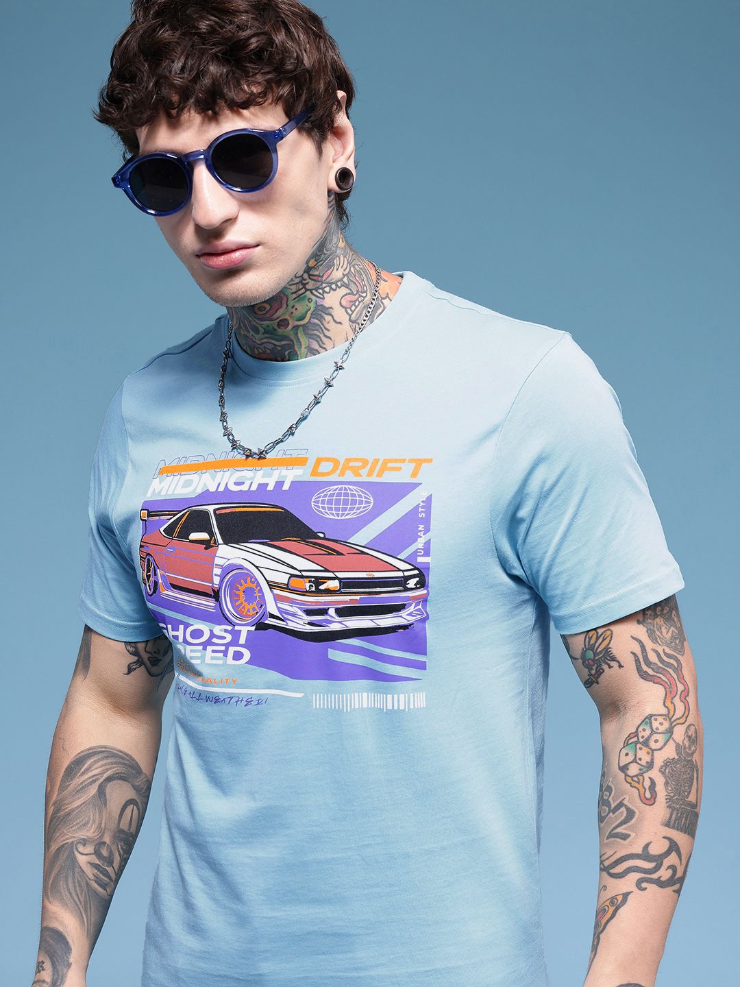 HERE&NOW Graphic Printed Pure Cotton T-shirt