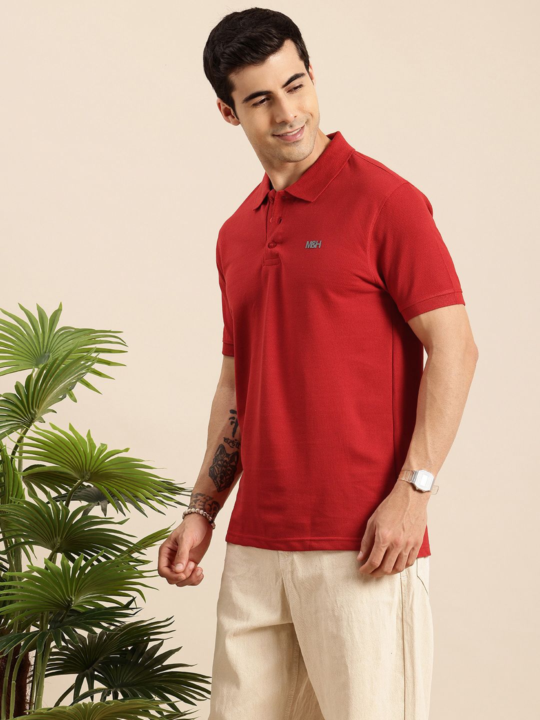 Mast & Harbour Polo Collar T-shirt