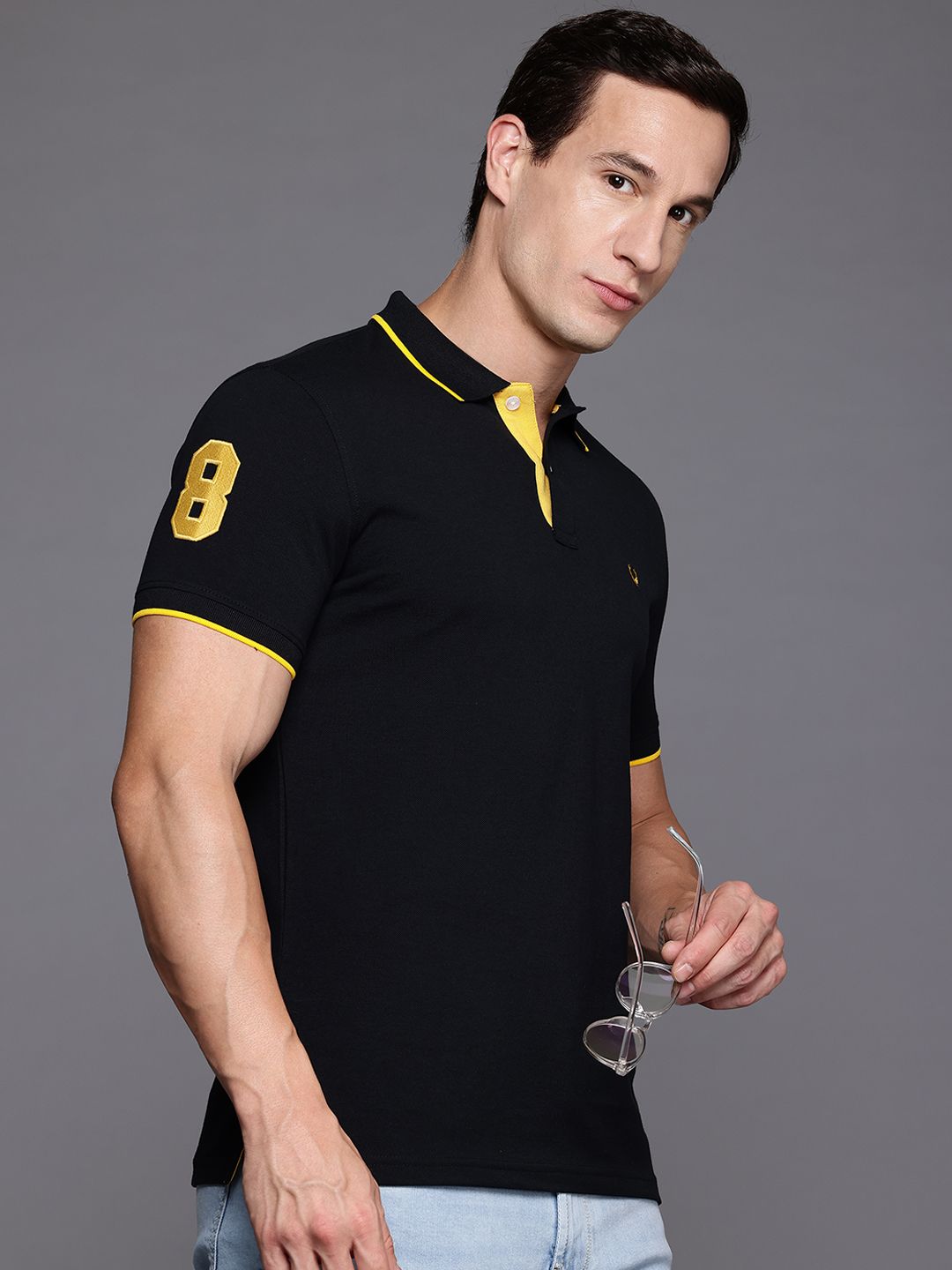 Allen Solly Polo Collar Applique Detail T-shirt