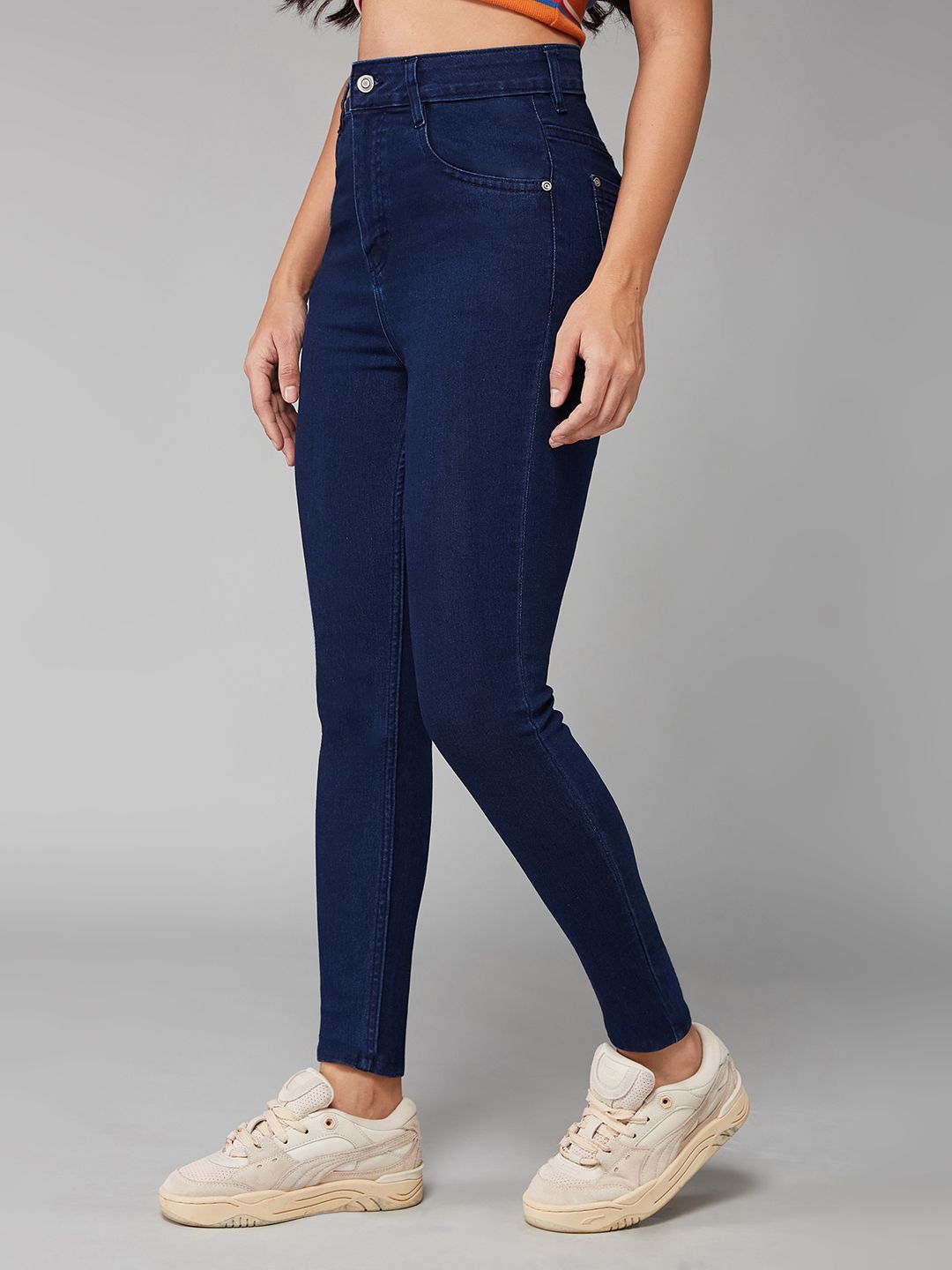DOLCE CRUDO Women Skinny Fit High-Rise Stretchable Jeans