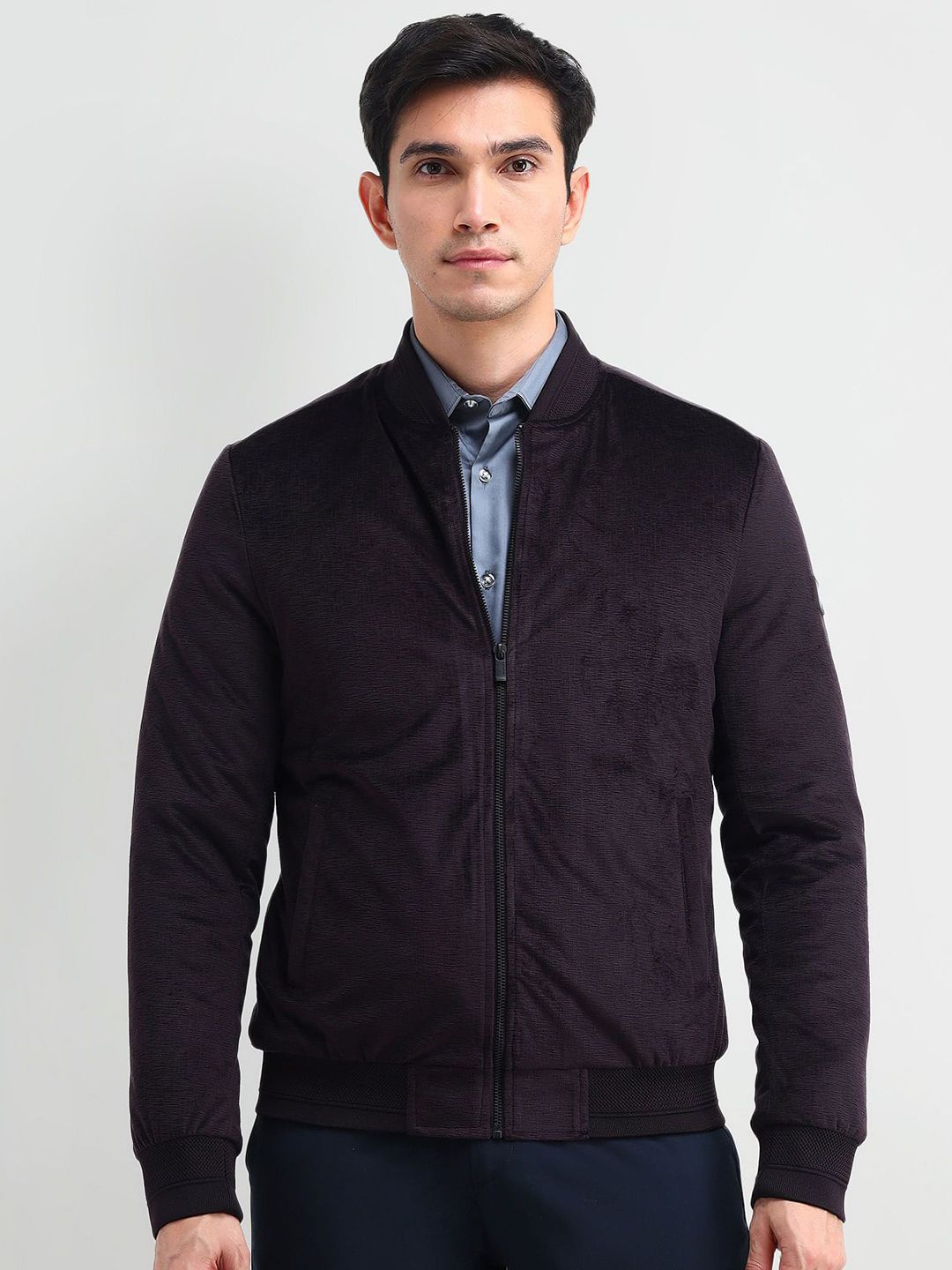 Arrow Sport Men Solid Bomber Jacket
