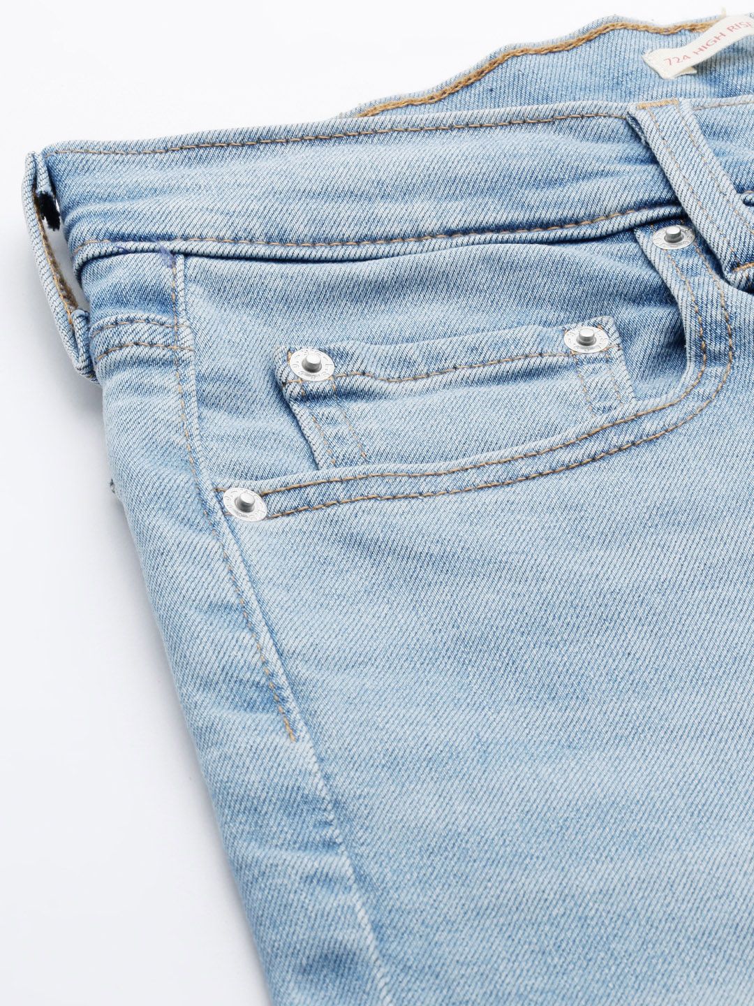 724 Blue Slim Straight Fit High Rise Jeans