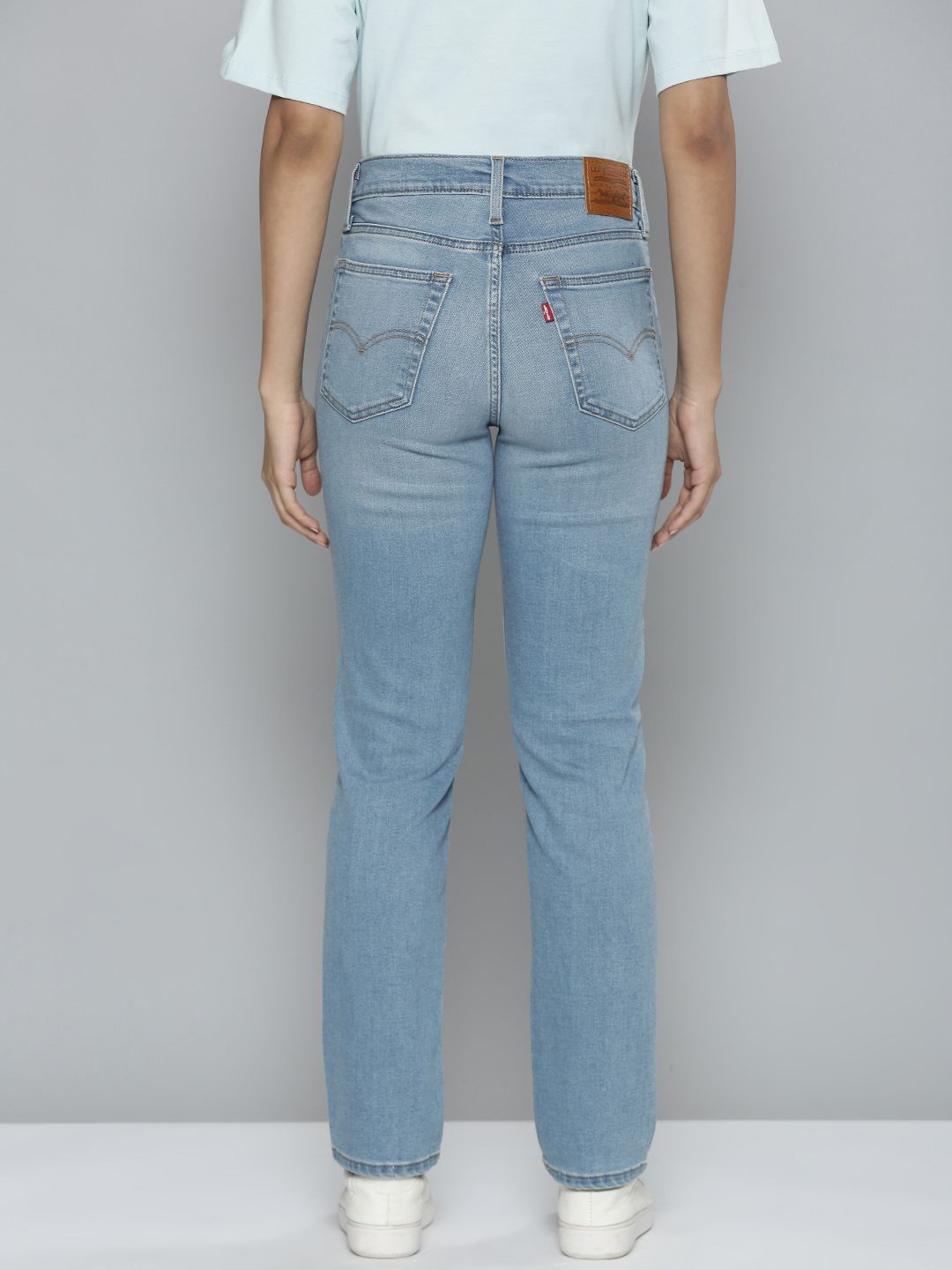 724 Blue Slim Straight Fit High Rise Jeans