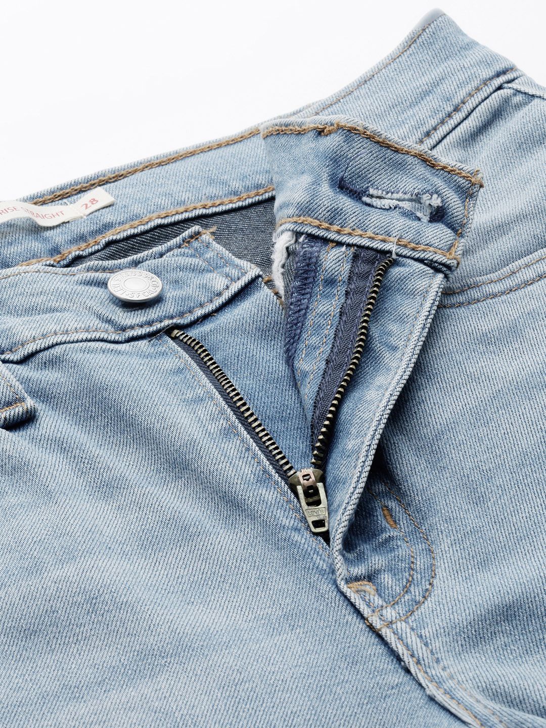 724 Blue Slim Straight Fit High Rise Jeans