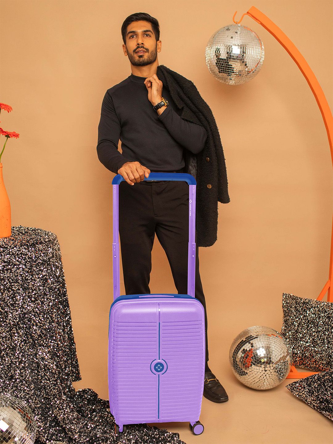Buy Nasher Miles Dubai Polypropylene Cabin Lavender Navy Blue