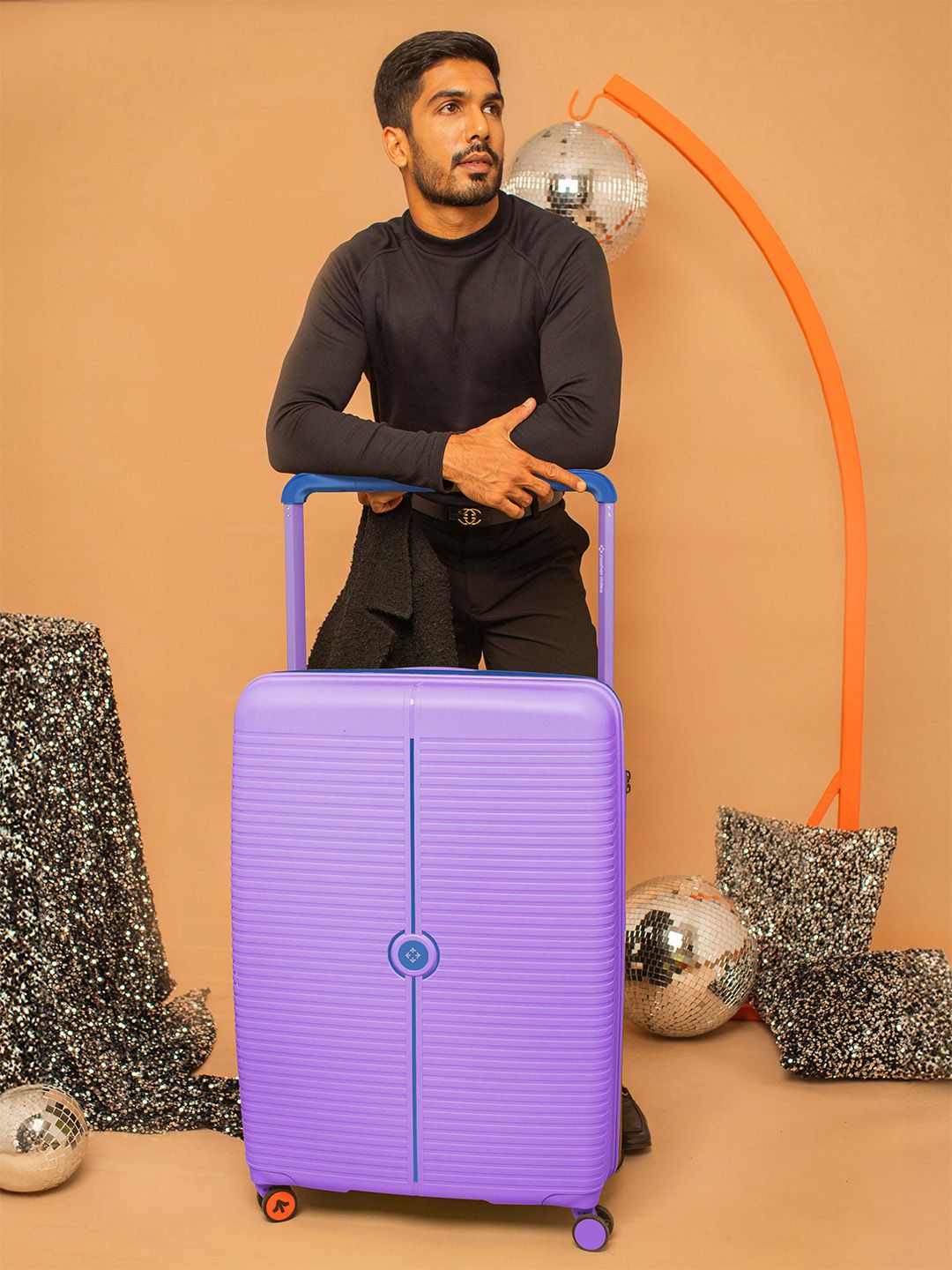 Buy Nasher Miles Dubai Polypropylene Large Lavender Navy Blue
