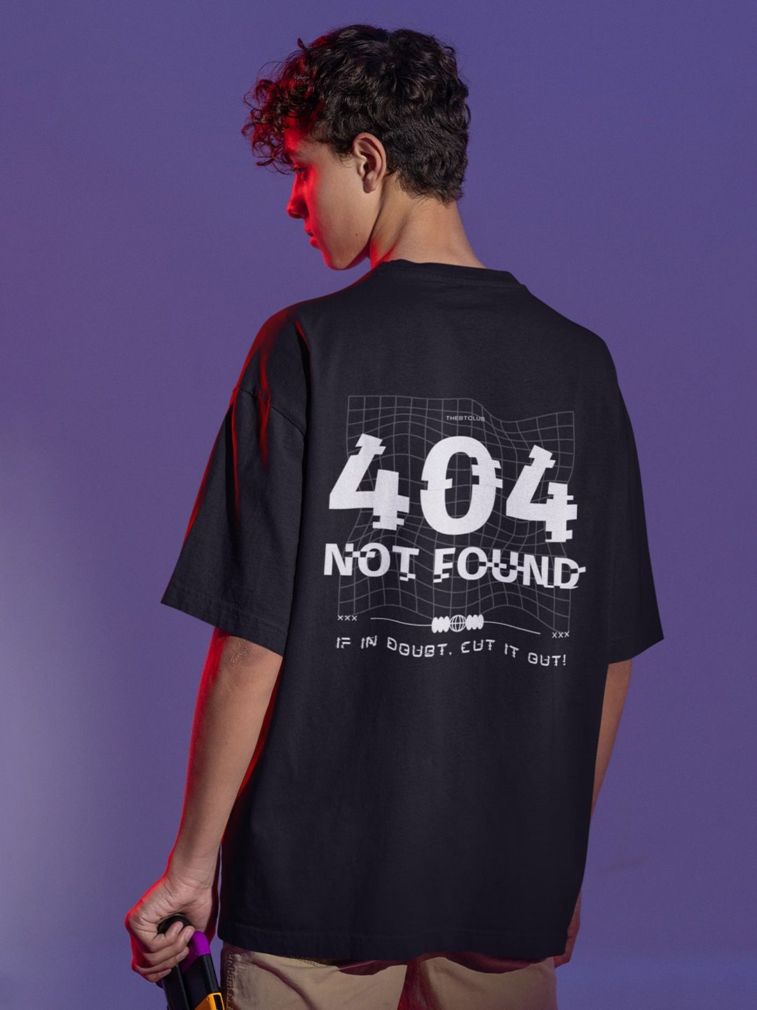 TheBTclub Men Typography Oversized T-shirt