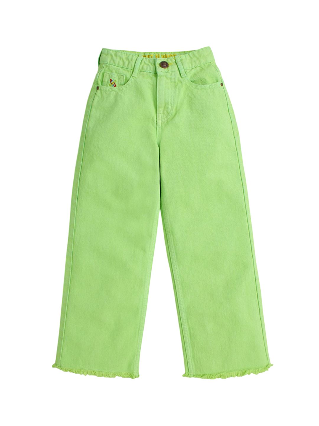 Knit N Knot Girls Flared High-Rise Jeans