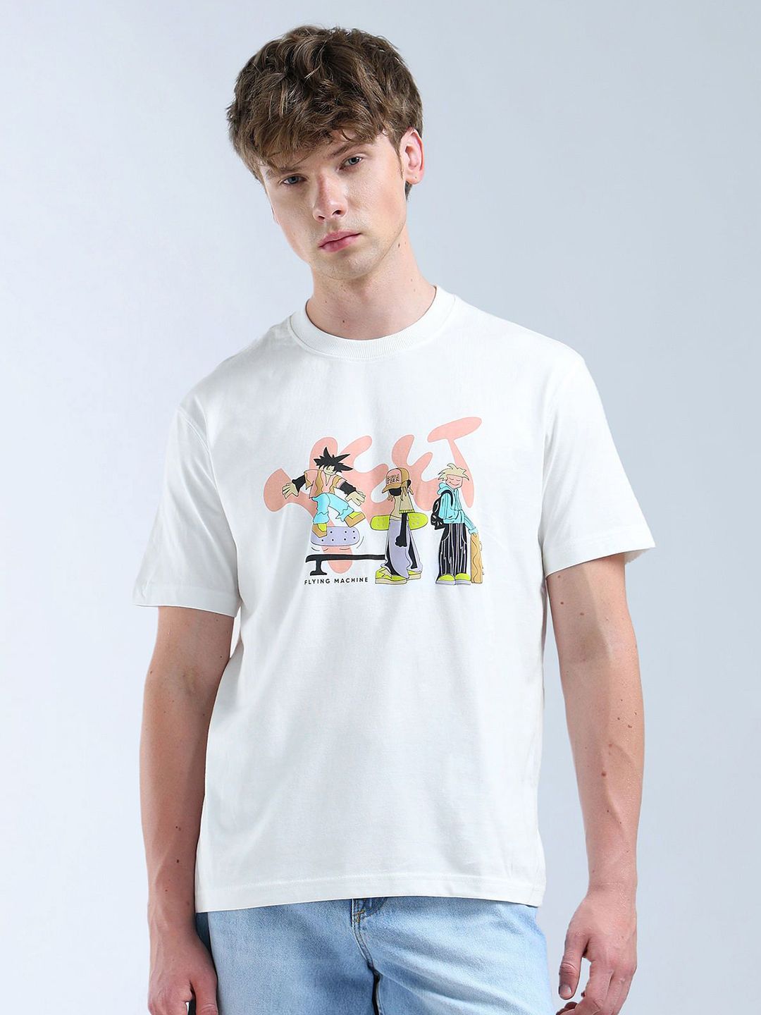 Flying Machine Graphic Printed T-shirt