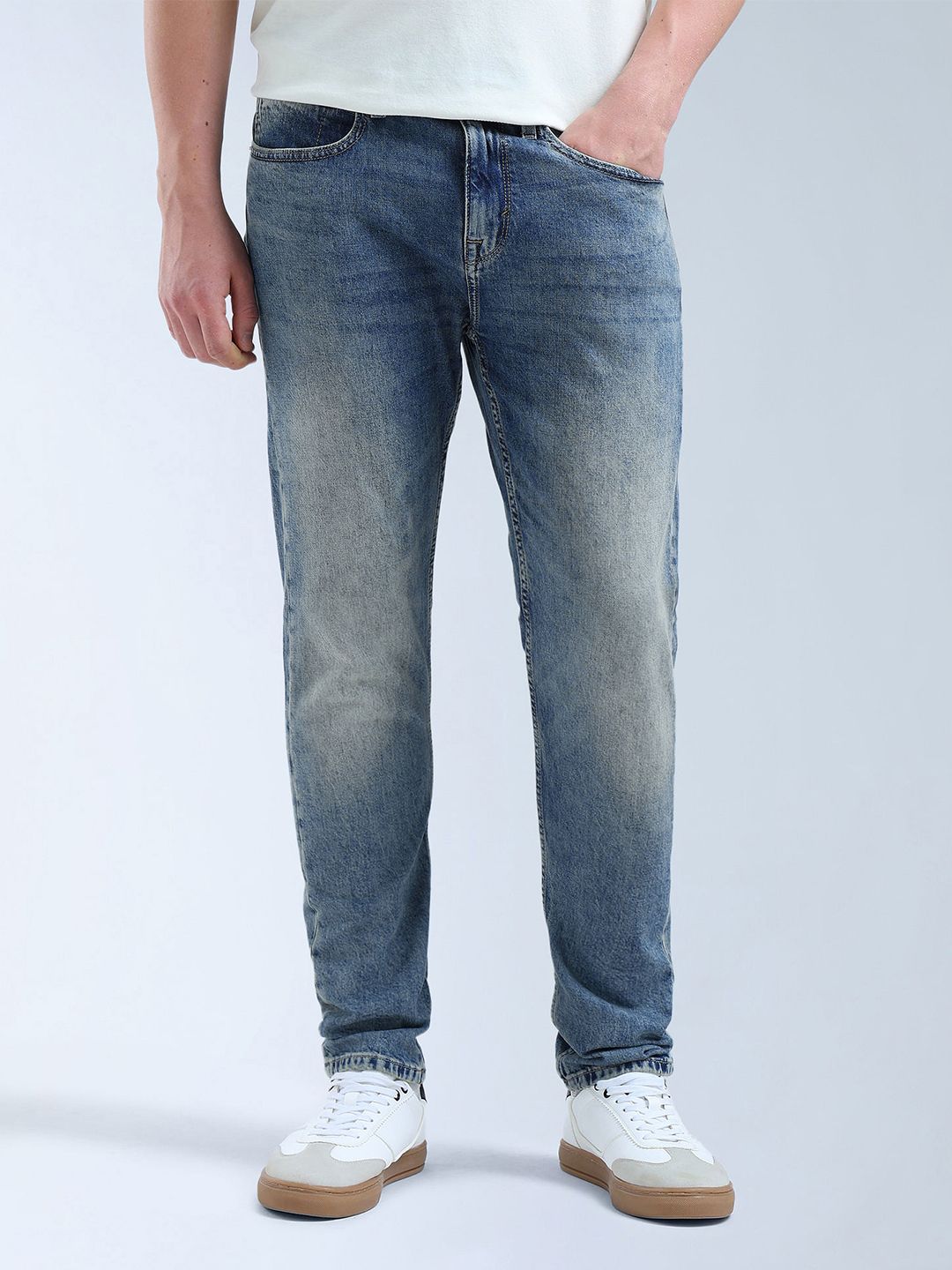 Flying Machine Flying Machine Slash Slim Tapered Fit Jeans