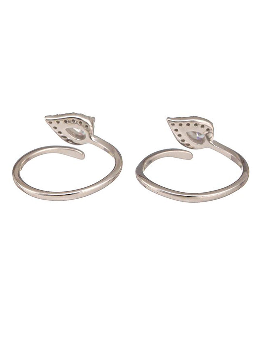 Buy SARAF SILVERETZ 925 Sterling Silver-Plated American Diamond