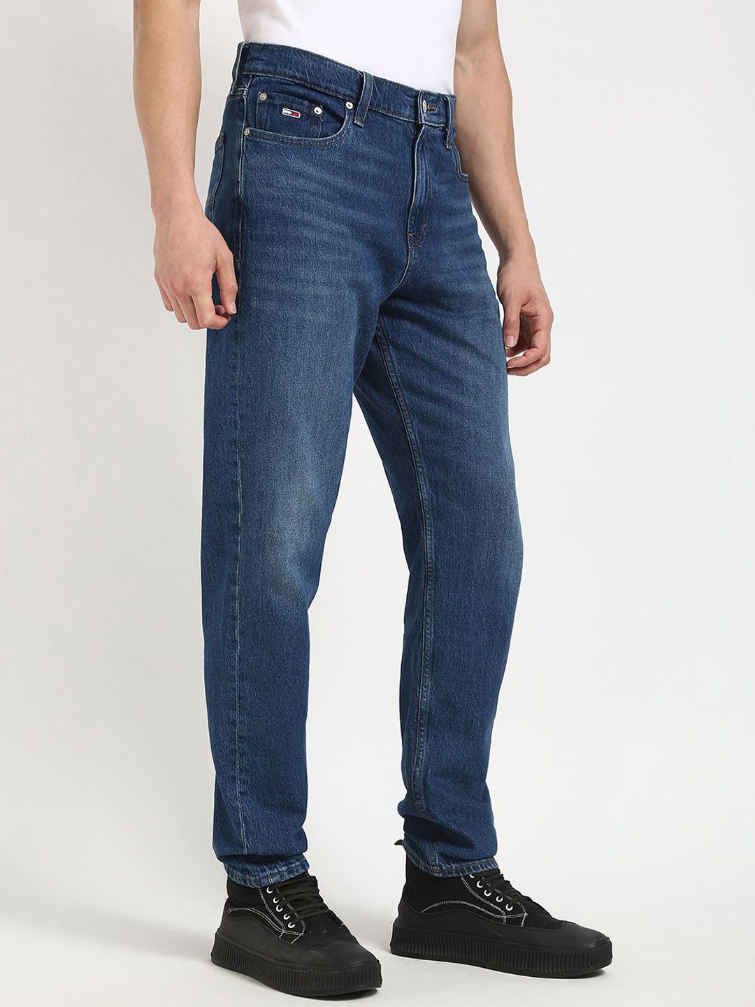 Relaxed Fit Low Distress Light Fade Jeans