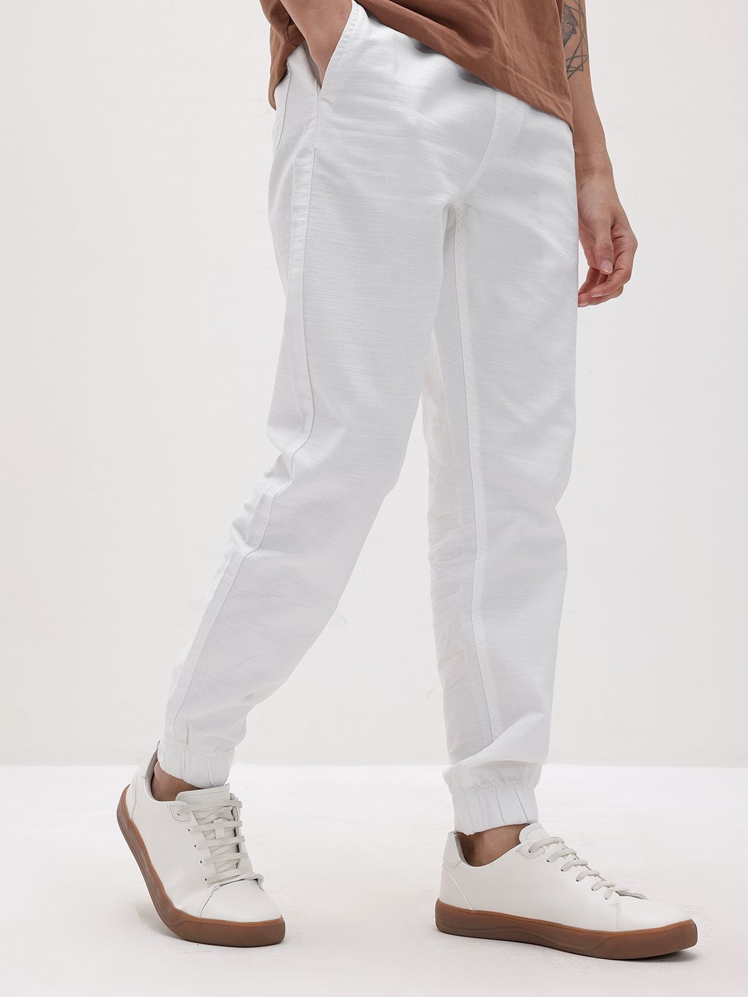 The Roadster Lifestyle Co. Men Loose Fit Pure Cotton Trousers