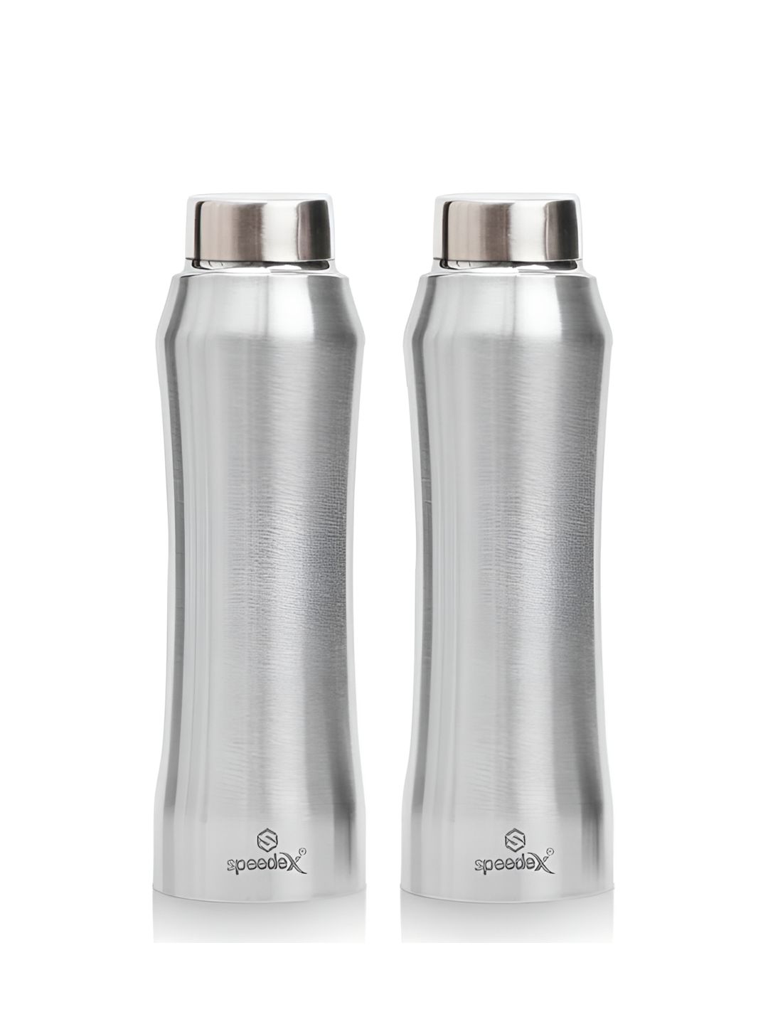 Speedex Silver Brand Logo Stainless Steel Spill Proof 2 Piece Water Bottle - 1L