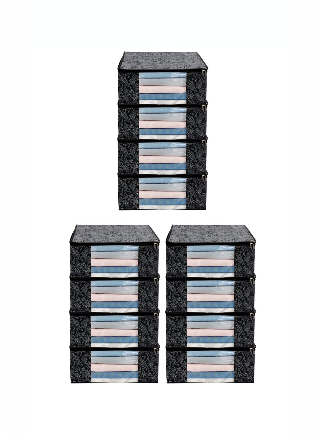 ANKIT INTERNATIONAL Black Set of 12 Super Strong Multi-Utility Organisers