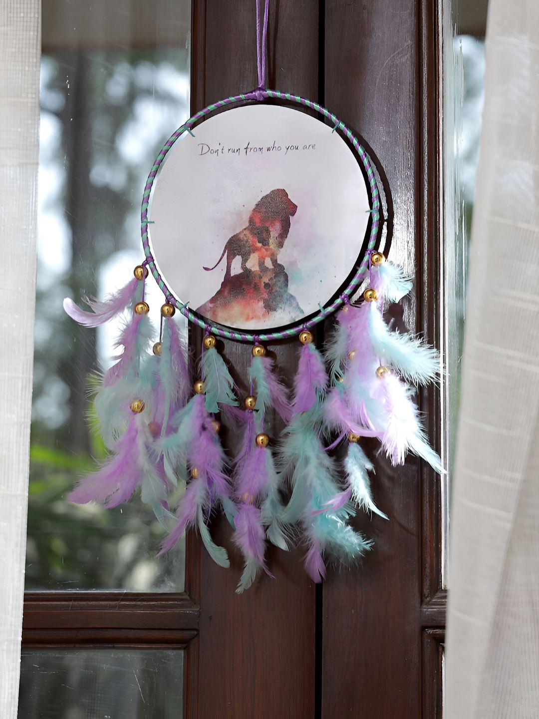 DULI Dream catcher Fabric Tasselled Matte Hanging Bedroom -17.7In