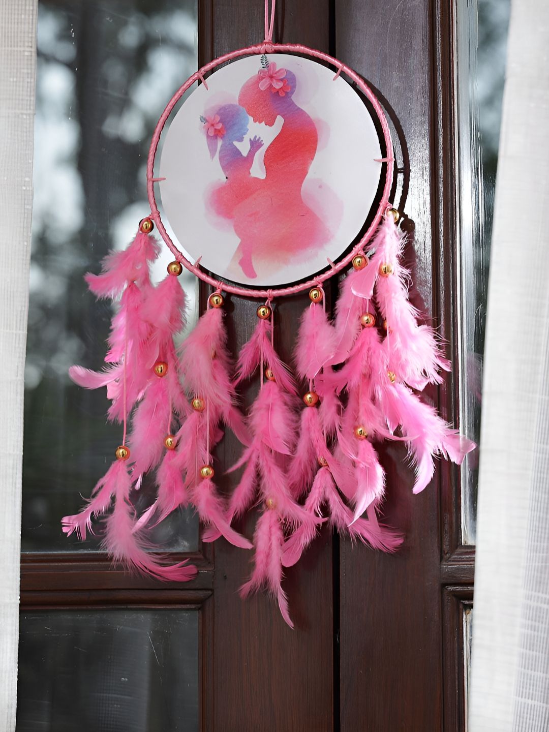 DULI Dream catcher Fabric Tasselled Matte Hanging Bedroom -17.7In