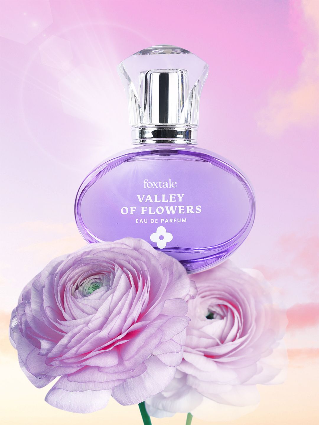 FoxTale Valley of Flowers Eau De Parfum, Long Lasting Floral Perfume - 50ml