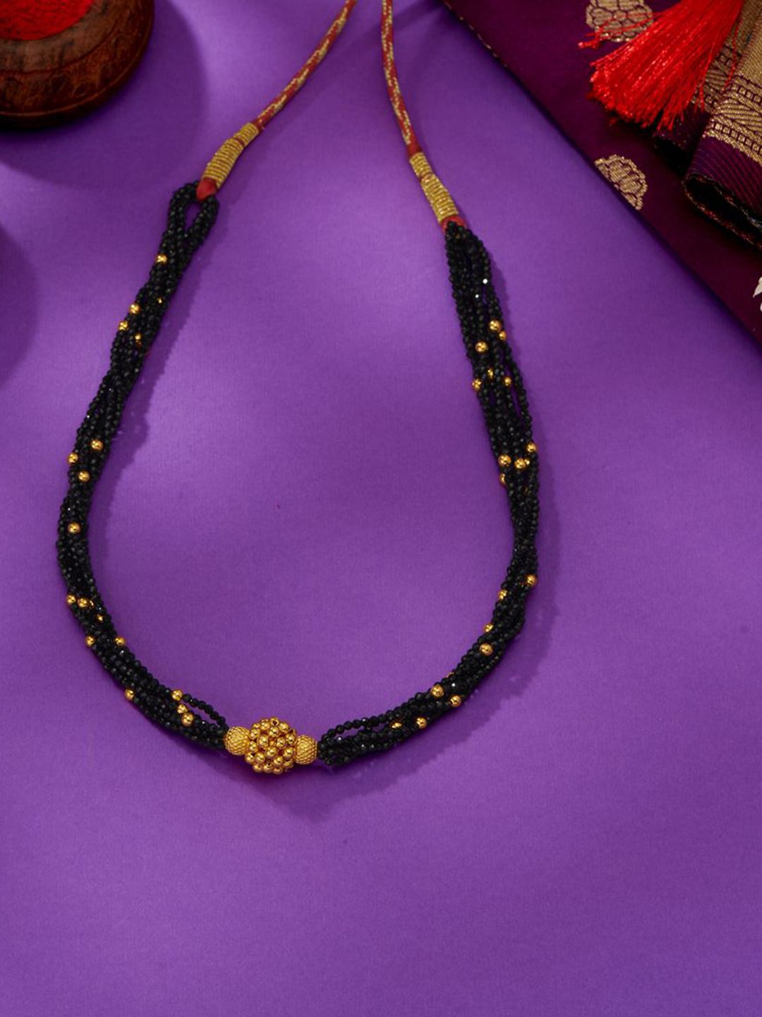 P N GADGIL JEWELLERS 22 KT Gold Beaded Necklace -0.87