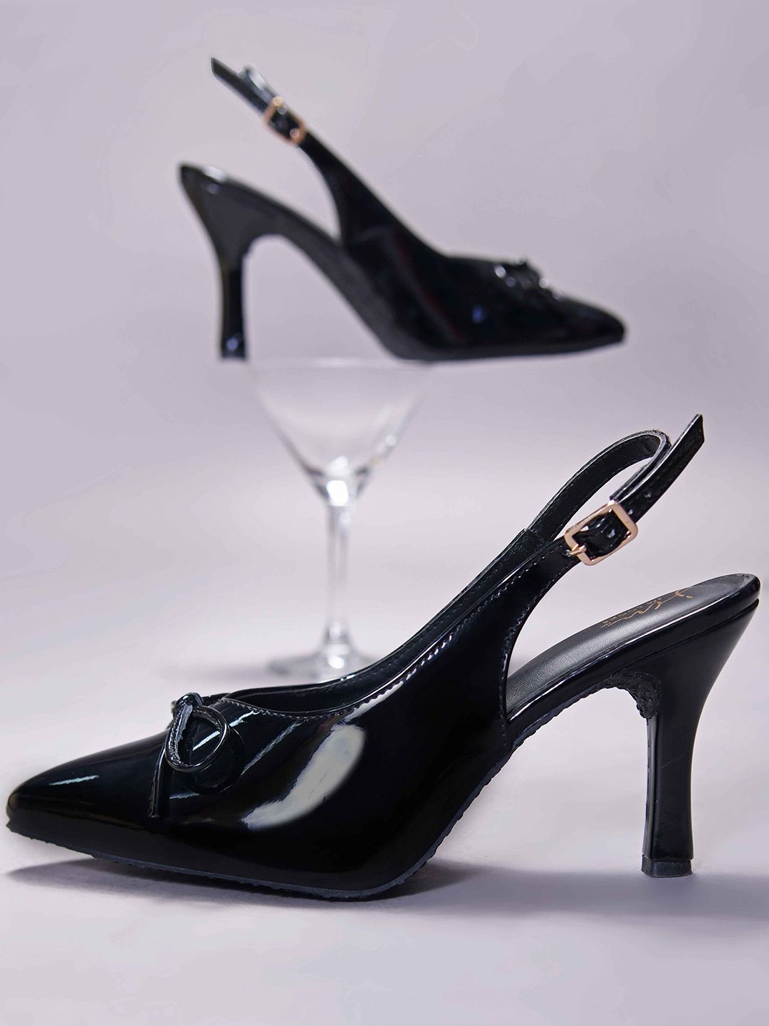JM Looks JM Looks Women Pointed Toe Slingback Stiletto Heels