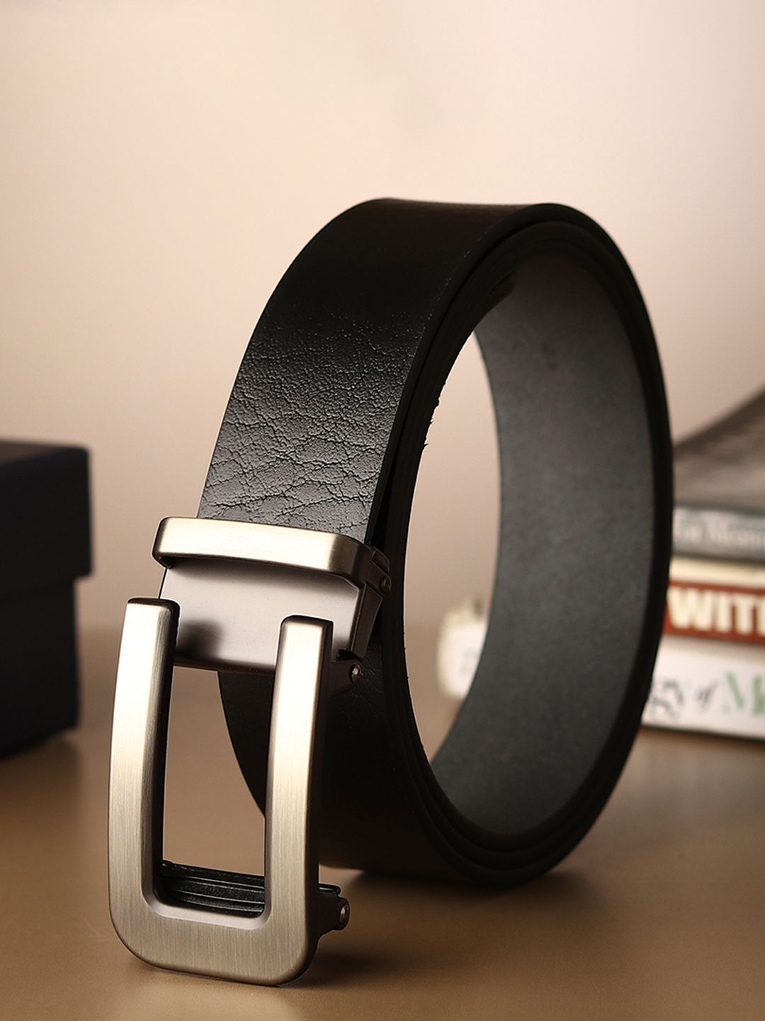 Provogue Men Textured Leather Belt