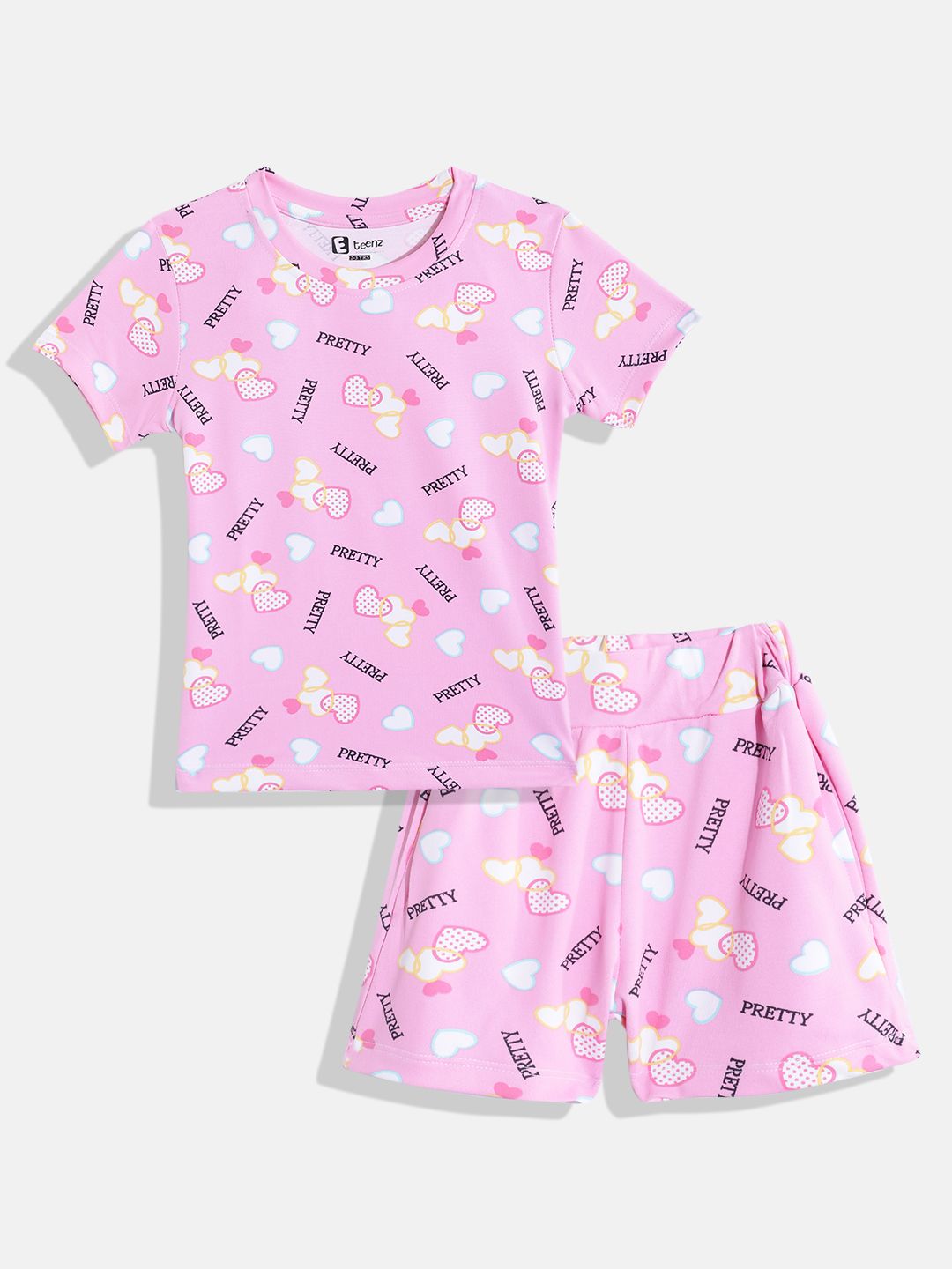 Eteenz Kids Girls Conversational Printed Clothing Set