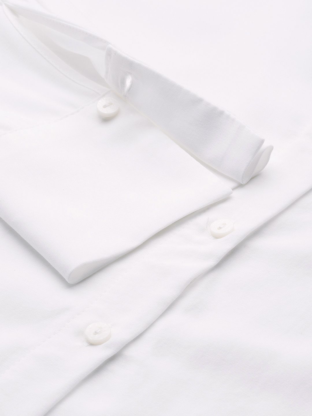 Drop-Shoulder Sleeves Opaque Casual Shirt
