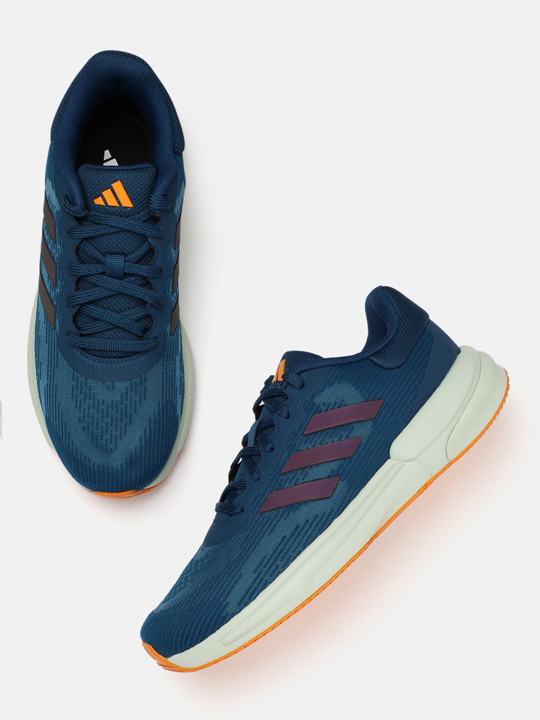 ADIDAS Men Uniqlite ST 3-Striped Brand Logo Detail Running Shoes