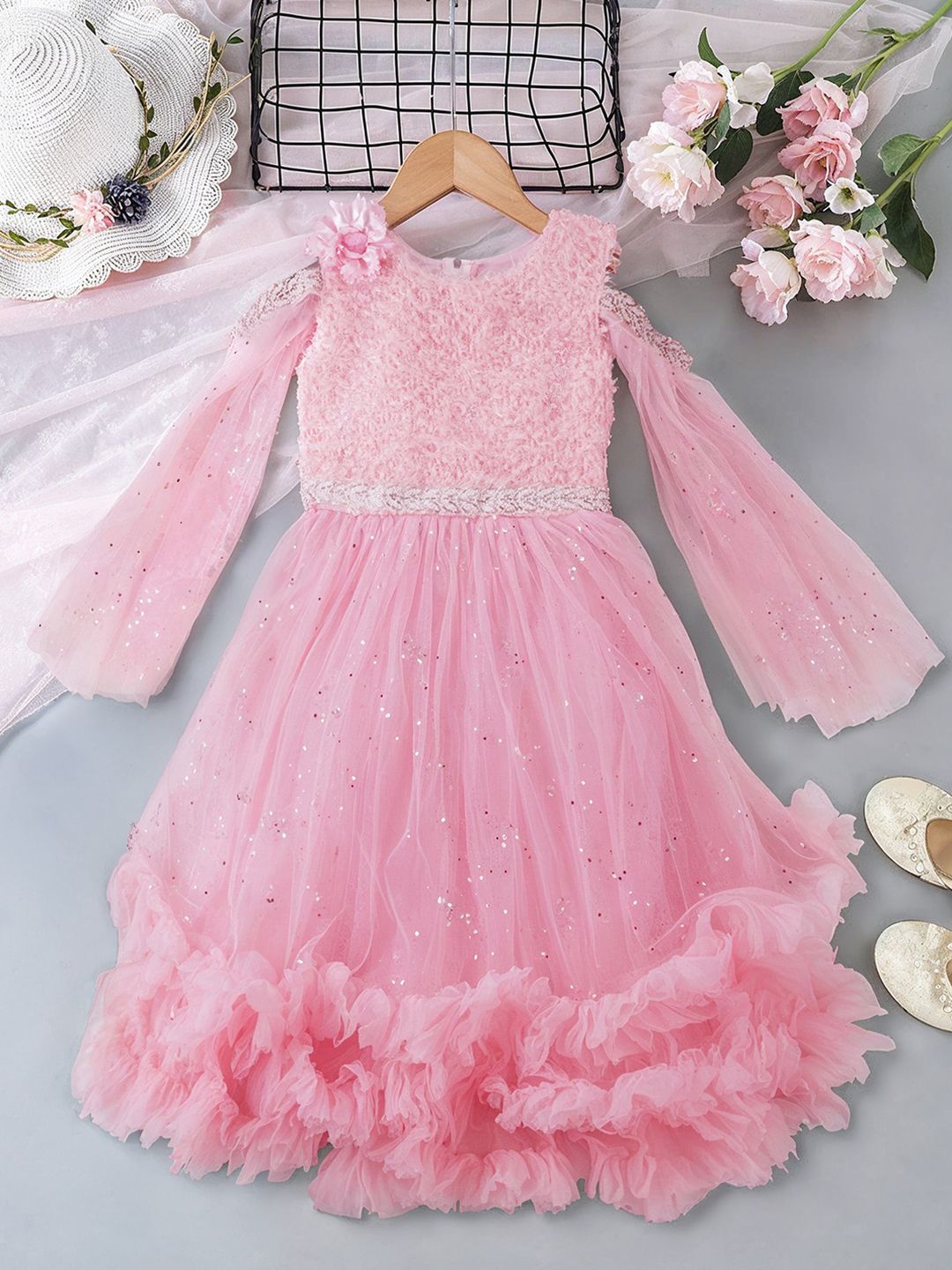 Buy YK Girls Embellished Net Maxi Dress - Dresses for Girls 32357913 | Myntra Buy YK Girls Embellished Net Maxi Dress - Dresses for Girls 32357913 | Myntra