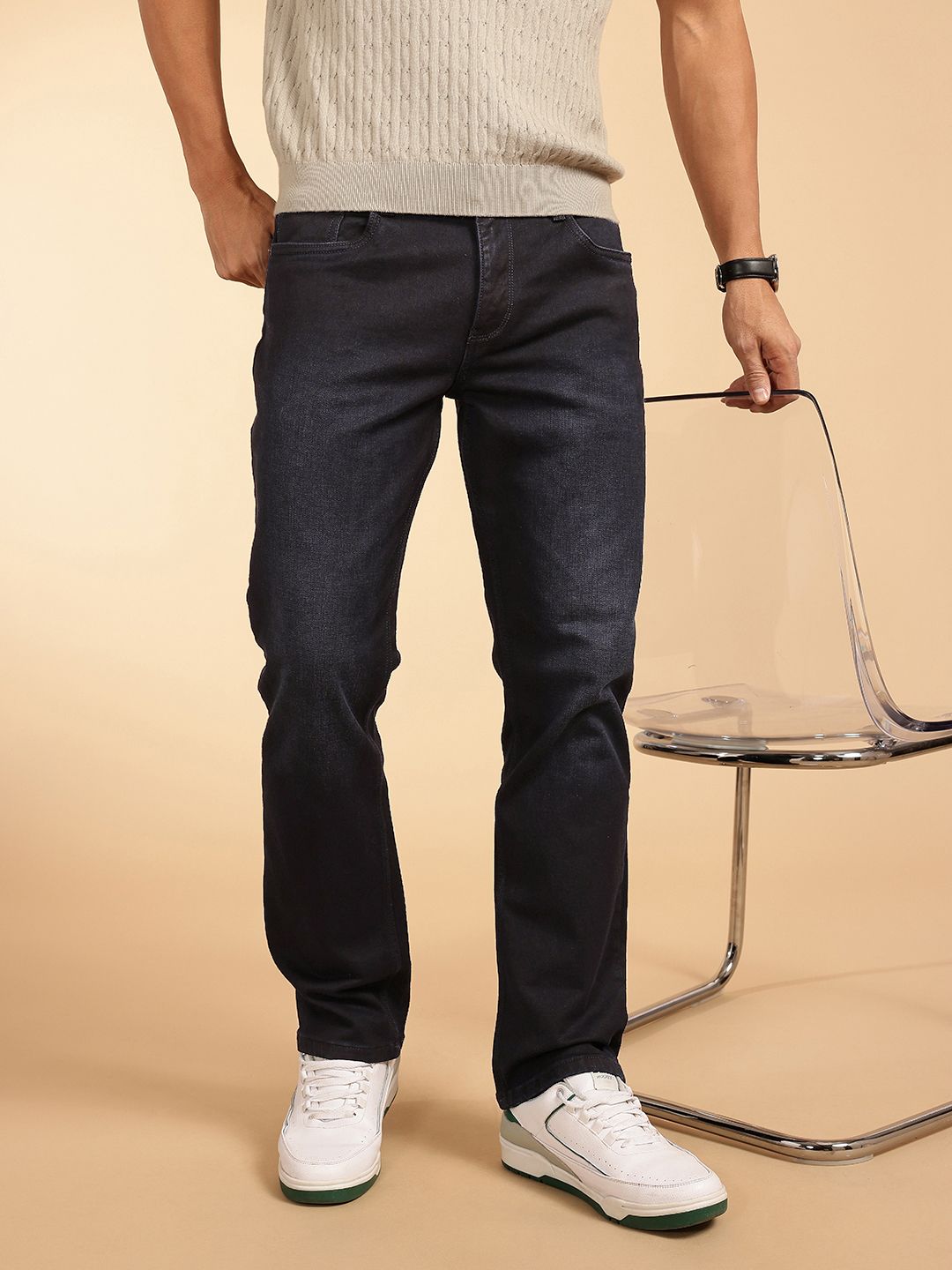 French Connection Men Light Fade Stretchable Jeans