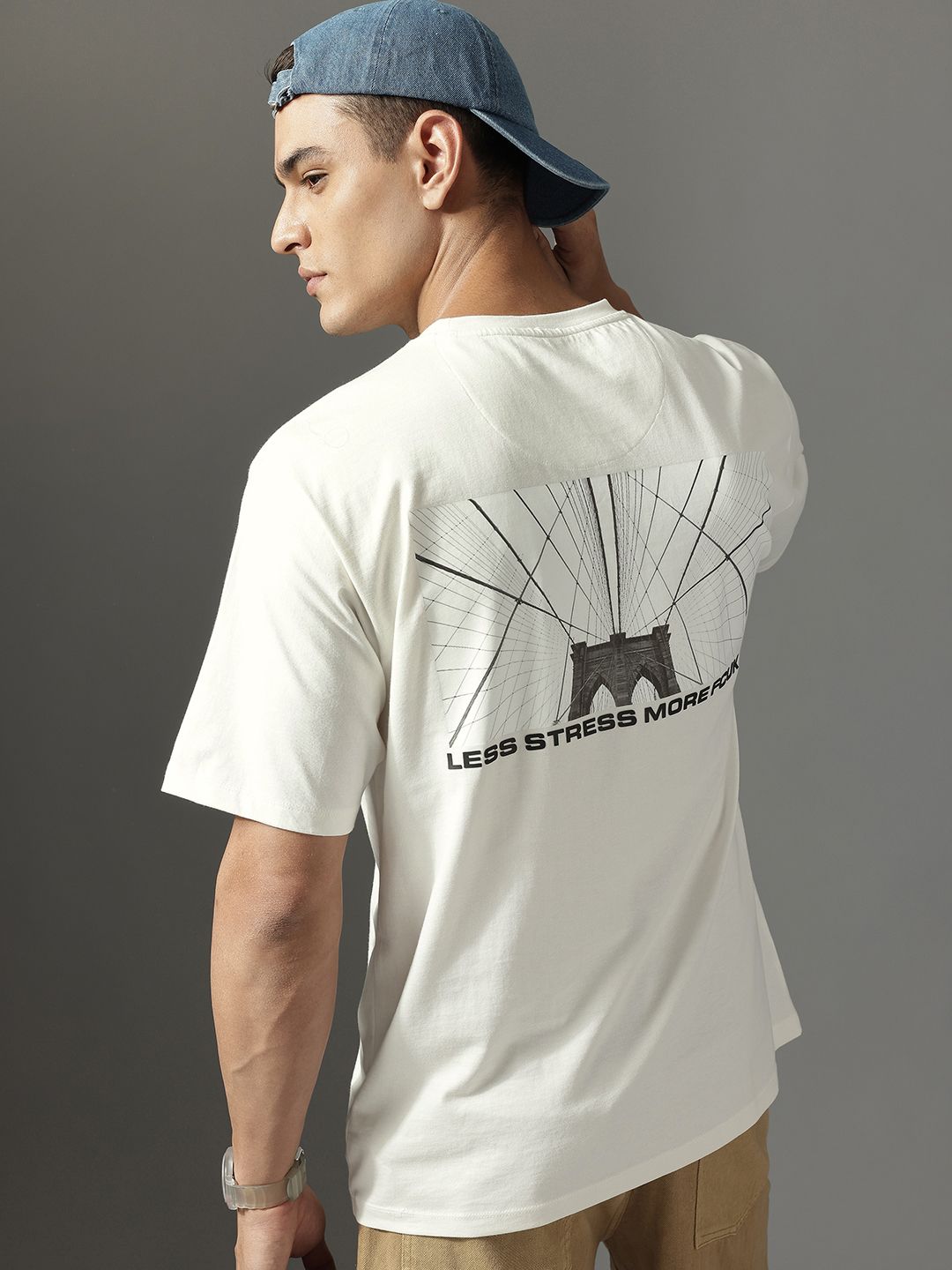 FCUK Printed Drop-Shoulder Sleeves Pure Cotton Relaxed Fit T-shirt