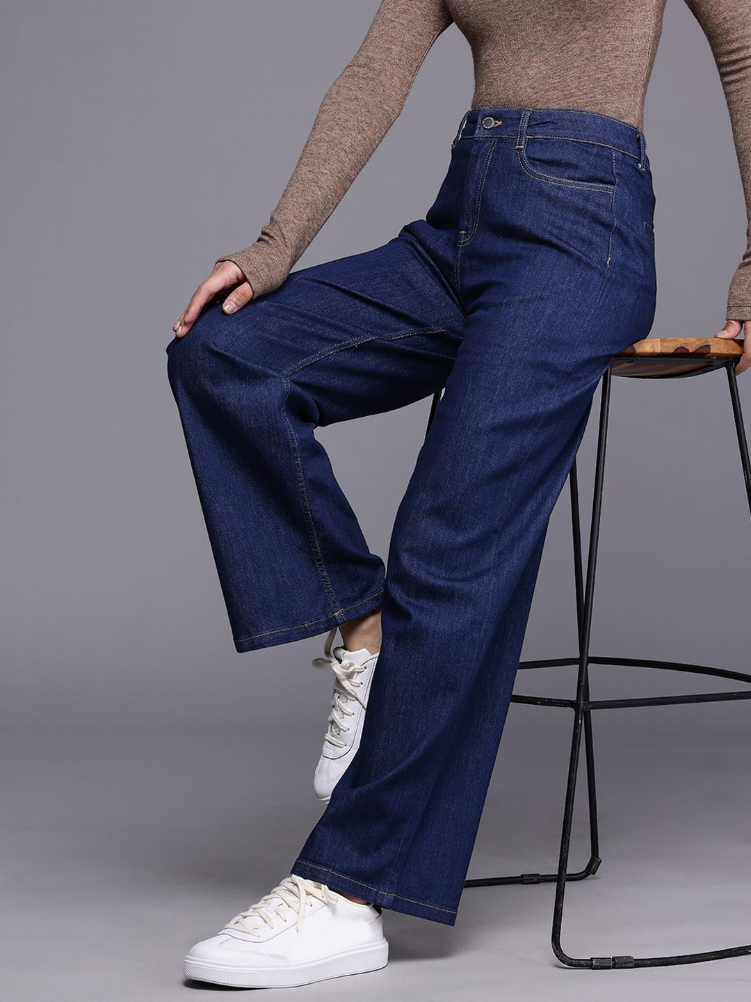 Allen Solly Woman Wide Leg Stretchable Jeans