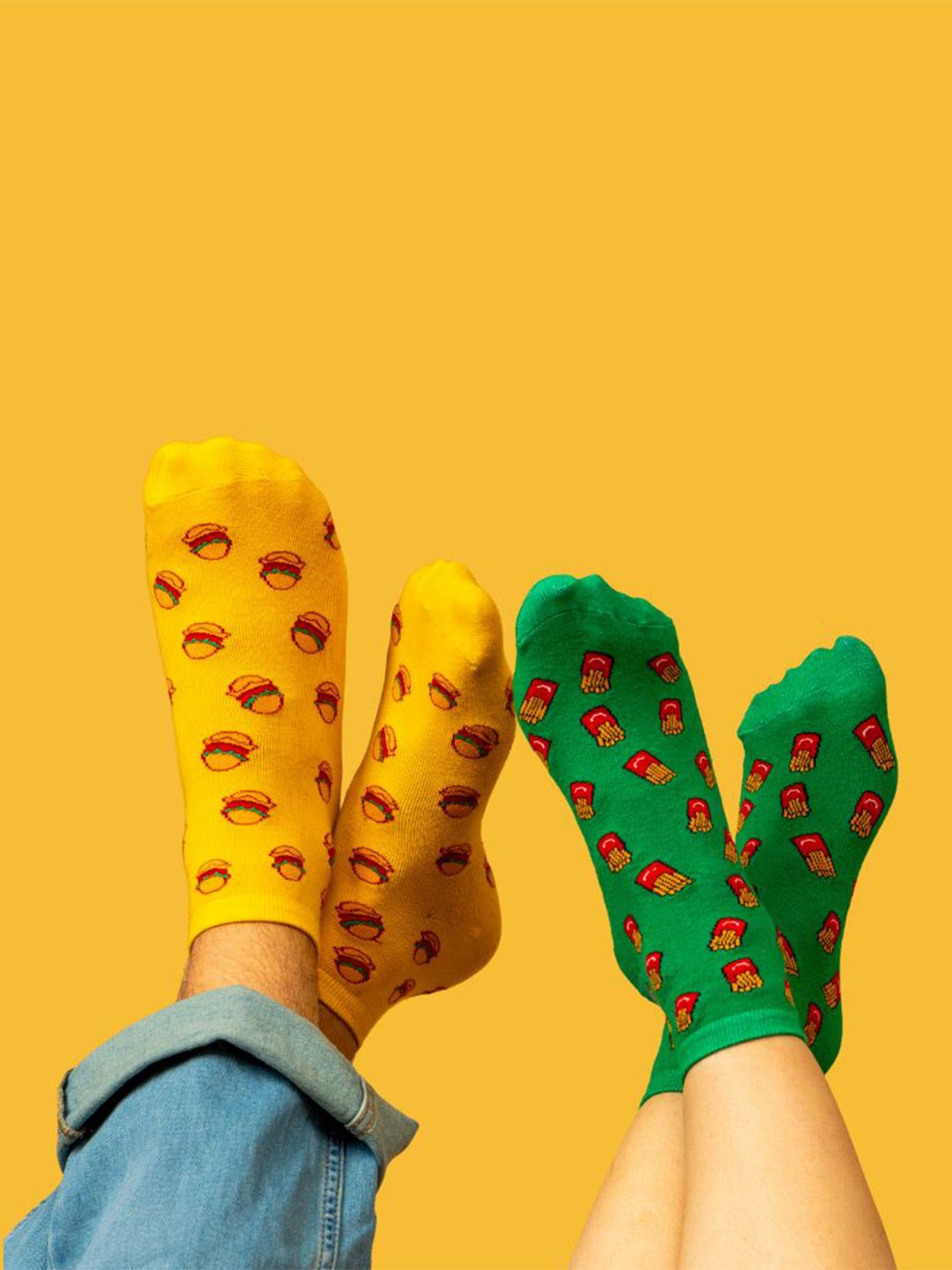 Thela Gaadi Pack Of 2 Unisex Printed Ankle-Length Socks