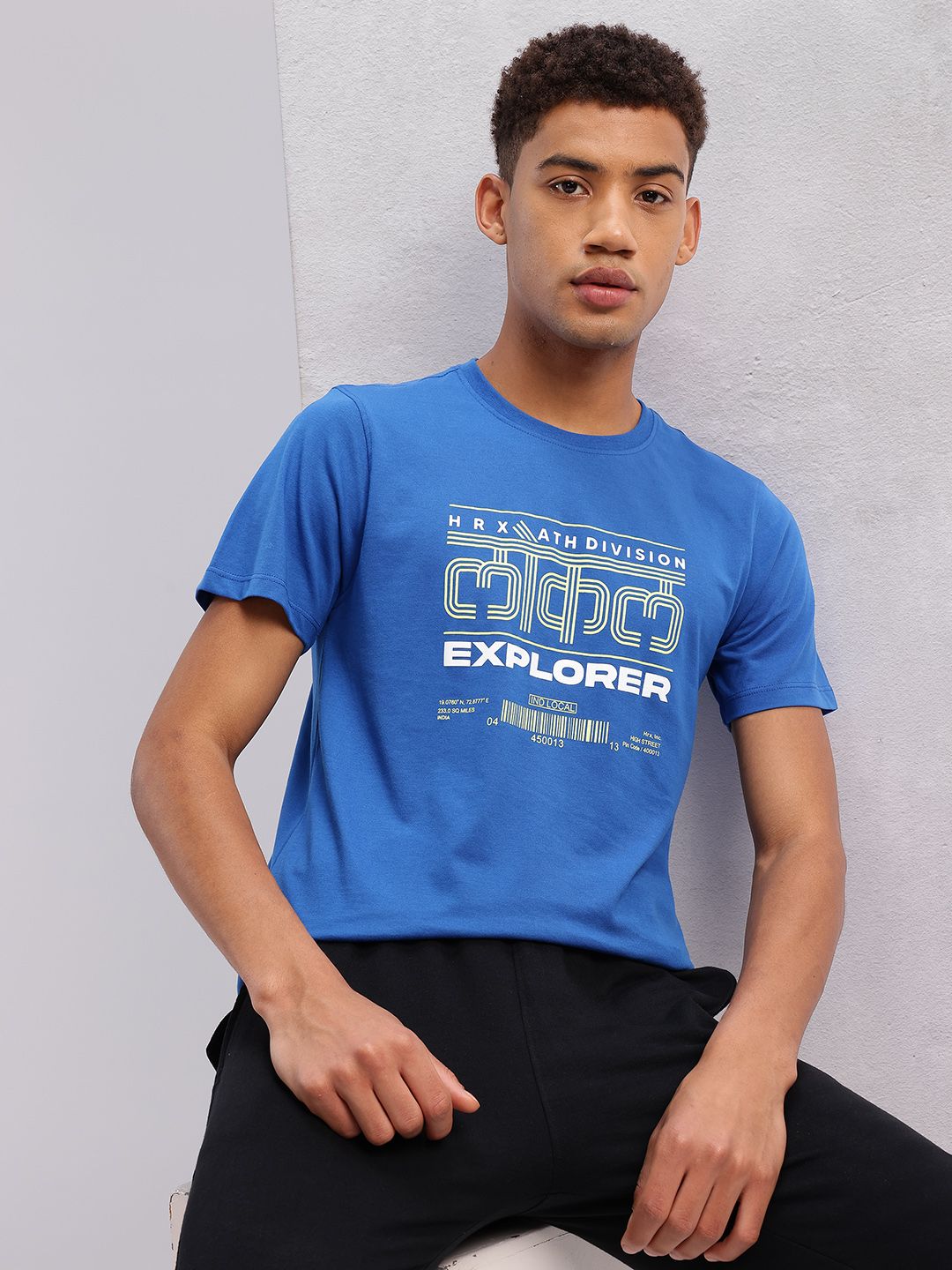 HRX by Hrithik Roshan Typography Printed Regular Fit Lifestyle T-shirt