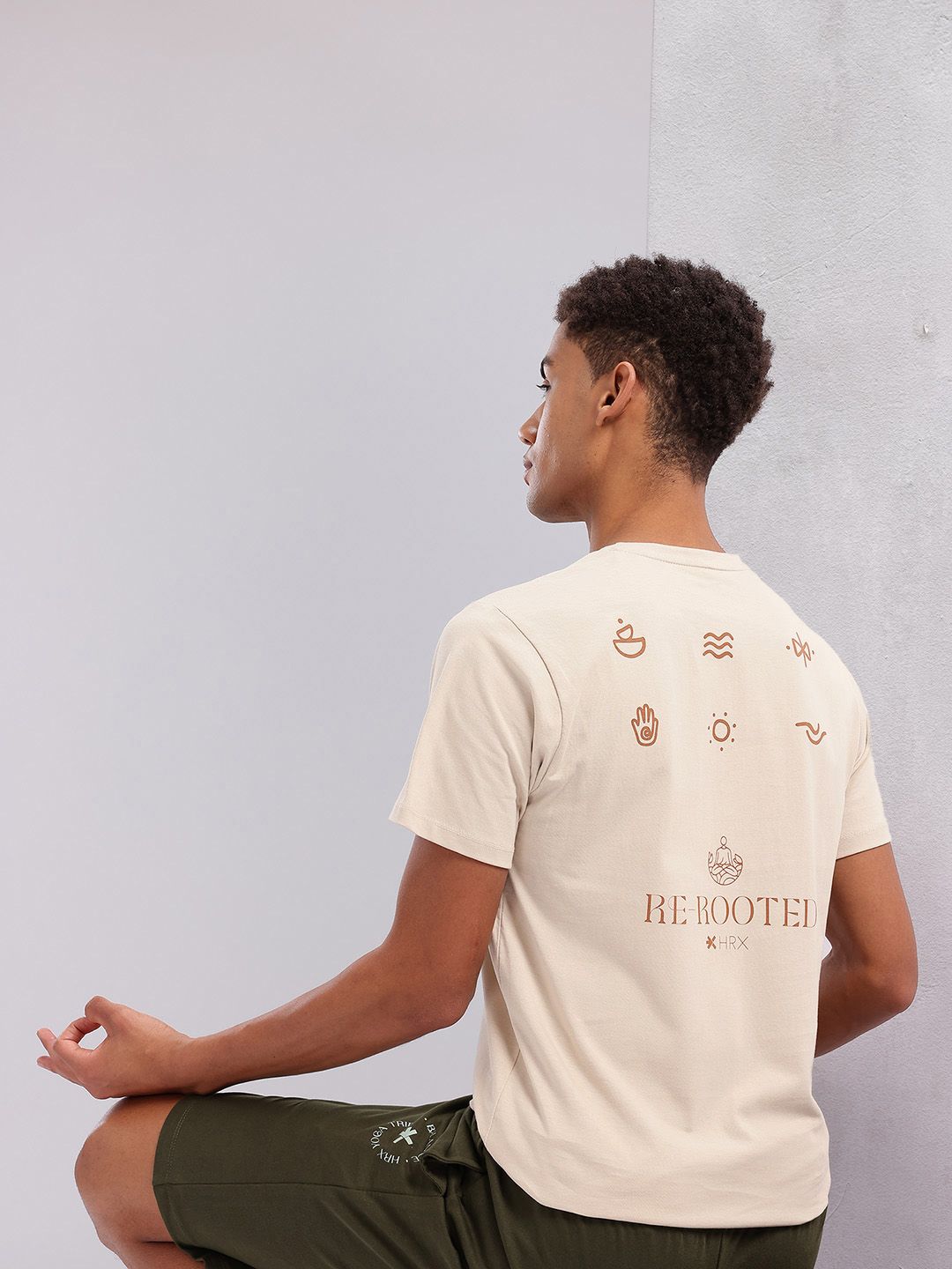 HRX by Hrithik Roshan Printed Cotton Yoga T-shirt