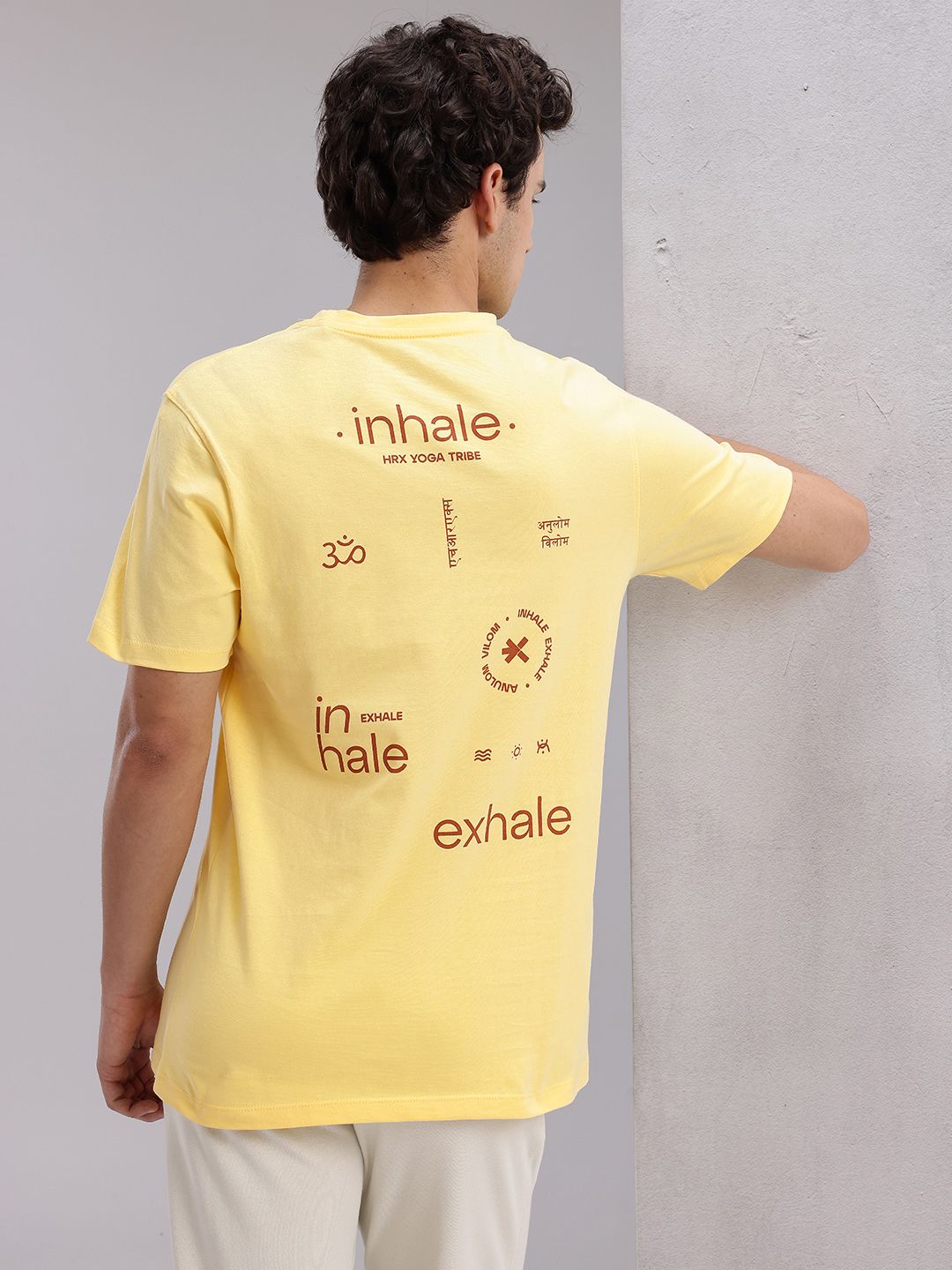 HRX by Hrithik Roshan Typography Print Pure Cotton Yoga T-shirt