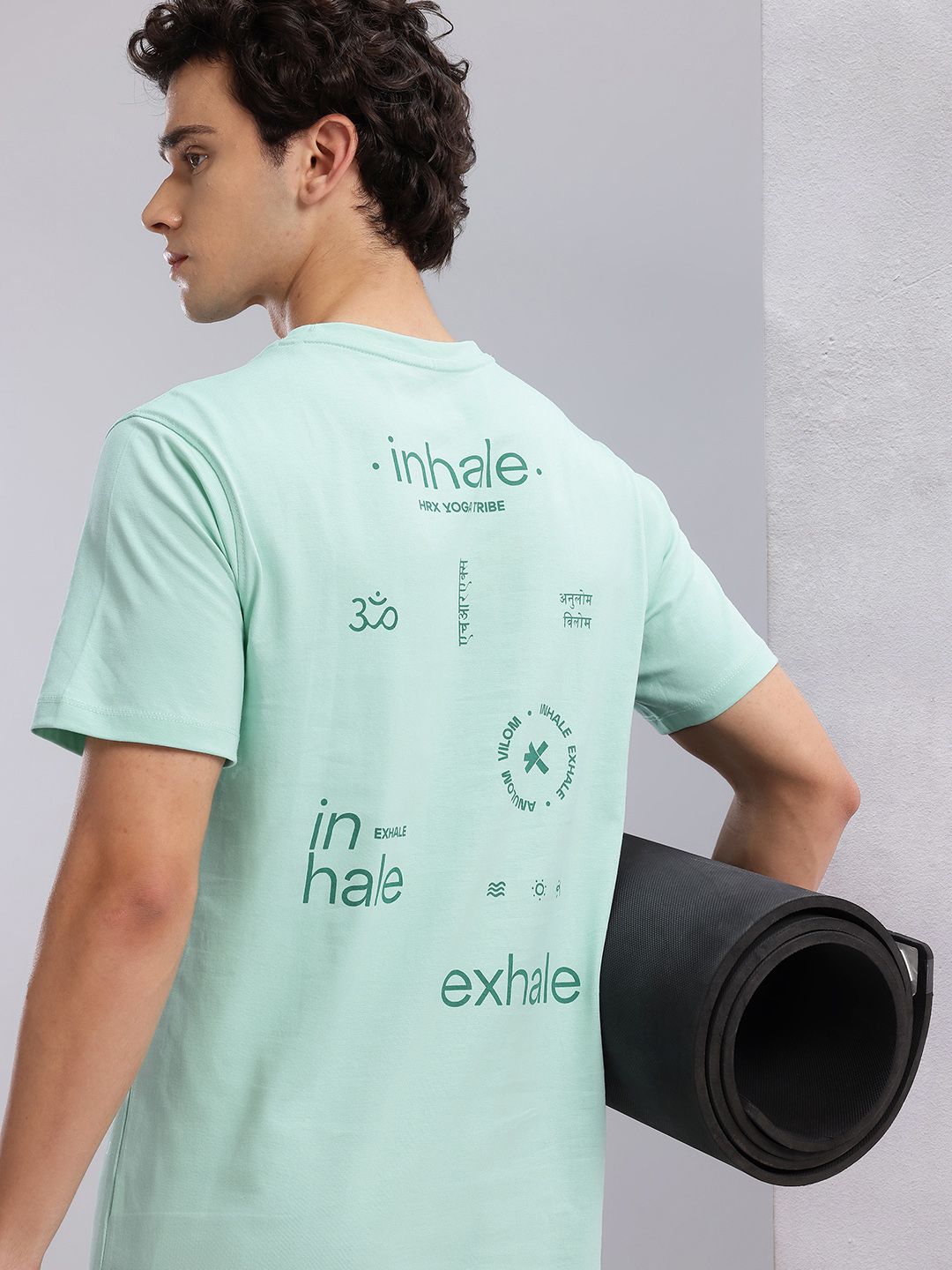 HRX by Hrithik Roshan Printed Yoga Cotton T-shirt