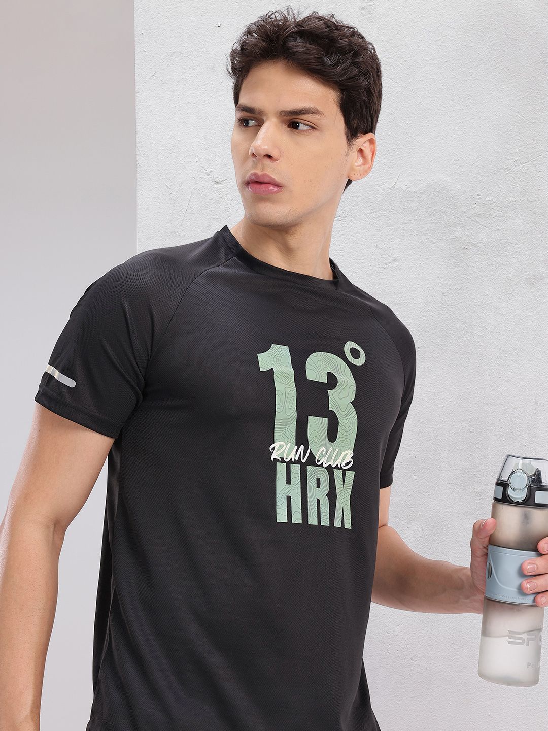 HRX by Hrithik Roshan Typography Printed Rapid-Dry Running T-shirt
