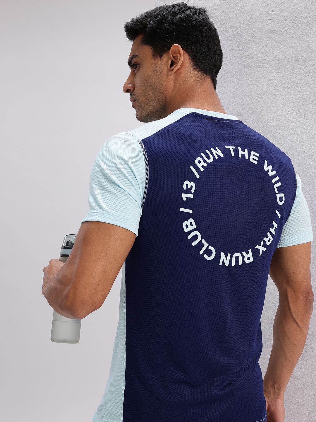 HRX by Hrithik Roshan Rapid-dry Typography Printed Running T-shirt