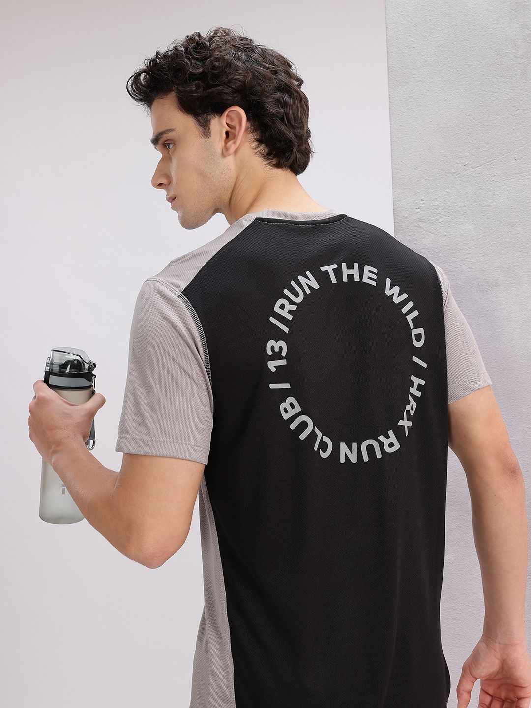 HRX by Hrithik Roshan Colourblocked Perforated Running T-shirt