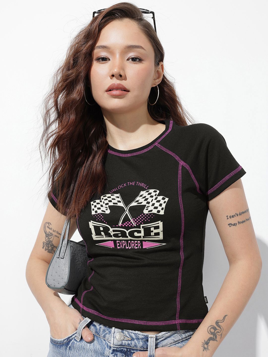 The Roadster Life Co. Slim Fit Typography Printed T-shirt